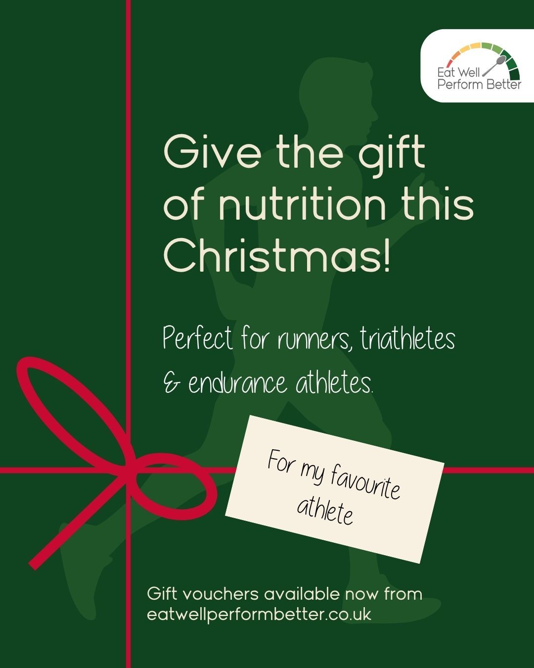 🎁 Give the gift of performance this Christmas!
Know a runner, triathlete or endurance athlete chasing big goals next year?
Our Eat Well Perform Better gift vouchers can be used for 1:1 sports nutrition consultations and packages or our upcoming marathon or ultramarathon online courses — the perfect way to help them fuel smarter, recover better, and perform at their best.
✨ Because great races start with great nutrition.
👉 Tap the link in bio to order your gift voucher today.
#SportsNutrition #MarathonTraining #TriathlonTraining #UltraRunning #ChristmasGiftIdeas #EnduranceAthlete #EatWellPerformBetter #PerformanceNutrition