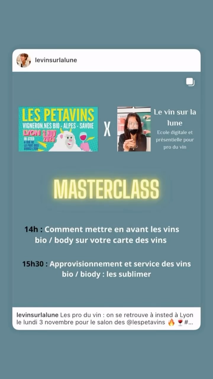 Retour sur le salon pro des @lespetavins à @instedlyon Une belle brochette de vigneron en bio et biody des Alpes à Lyon. Un vrai plaisir d’animer pour eux ces masterclass pro #vin #salonpro #caviste #restaurant #sommelier