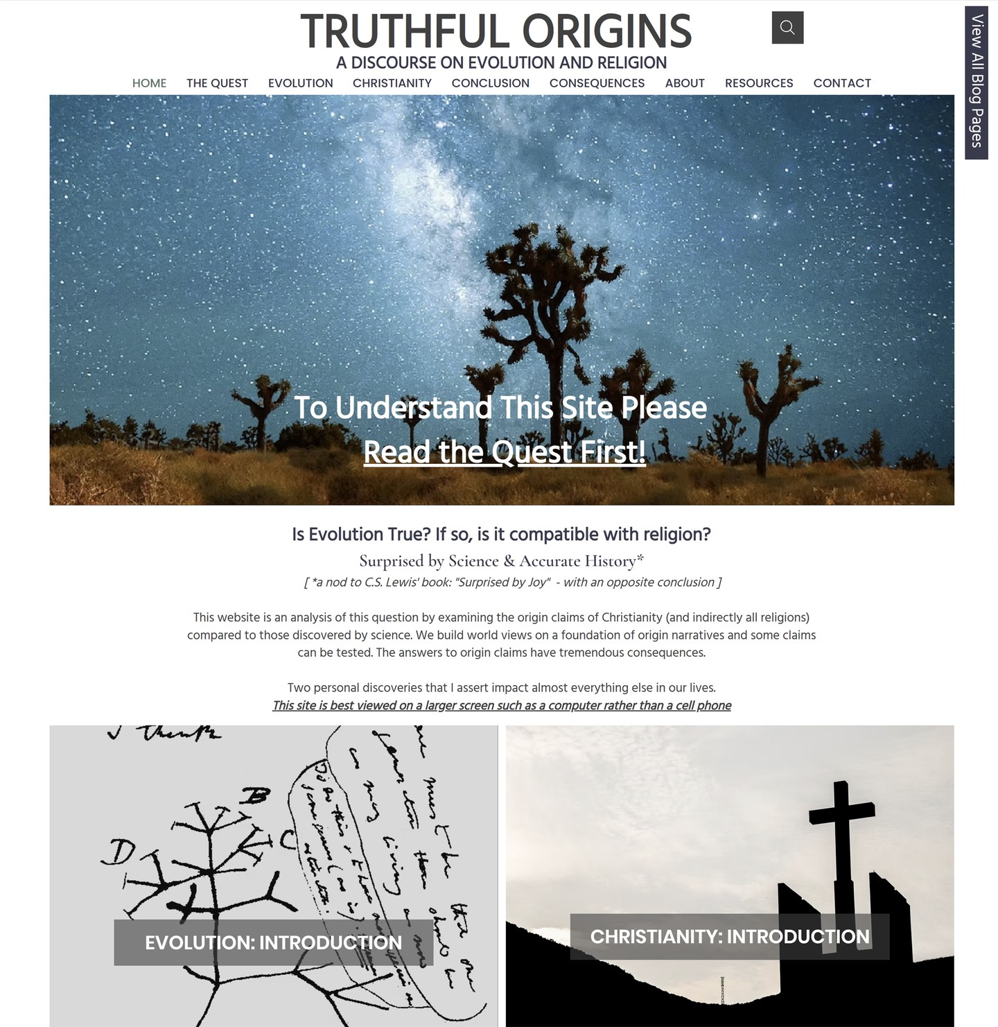 Client Highlight: Truthful Origins & Truthful Origins EVO, Digital Platforms for Science, Faith, and the Search for Understanding
Truthful Origins and Truthful Origins EVO are complementary educational websites created to engage readers in thoughtful, evidence-based discussions about origins, evolution, religion, and worldview. These sister sites invite open-minded inquiry and foster understanding in one of the most profound debates in modern thought. Petite Taway Inc. was honored to bring Dr. Peters’ scholarly vision to life through two distinctive yet interconnected websites. A gifted educator, Dr. Peters has earned numerous distinctions, including the Master Teacher Award from Oregon Health & Science University, where he served as an Affiliate Associate Professor, and the Resident Teacher Award from the Society of Teachers of Family Medicine.
Truthful Origins (truthfulorigins.info) explores the broader dialogue between science and faith, asking questions such as: Is evolution true? If so, is it compatible with religion?
Truthful Origins EVO (truthfuloriginsevo.info) delves deeper into evolutionary evidence, presenting “Two of the Best Examples of Evolution.”