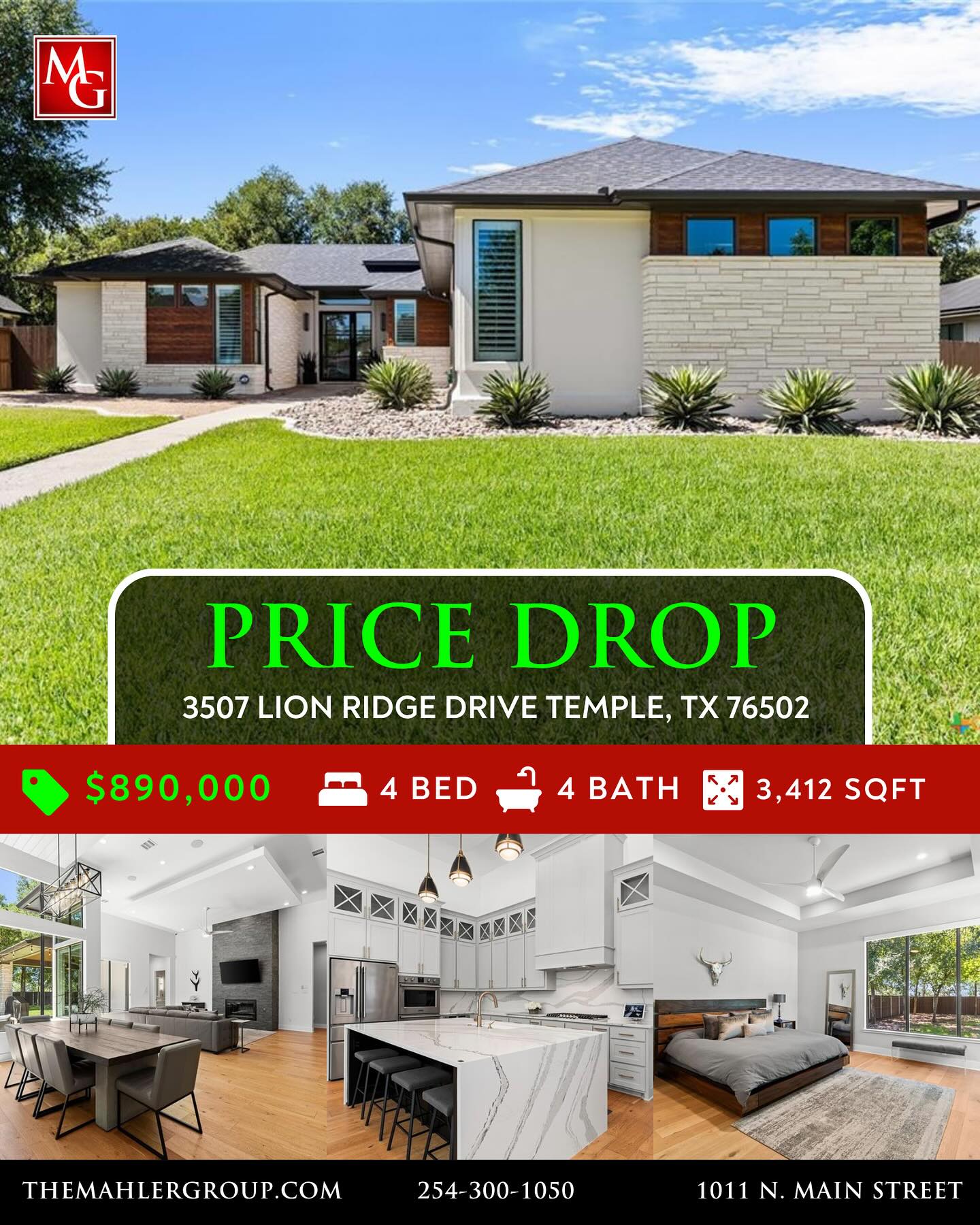 PRICE IMPROVEMENT!!
LUXURY LIVING MEETS NATURAL BEAUTY IN THIS STUNNING 4BR/4BA HOME IN PARK RIDGE! Welcome to this exquisite custom home by Arnold Design+Build. Located in Belton ISD & set on an expansive, wooded lot, this 2018 Parade Home offers the perfect blend of modern elegance & serene outdoor living. Step inside to soaring ceilings, picture windows, & engineered wood flooring throughout, creating a bright & open ambiance. The spacious living room features a gas fireplace w/custom fire glass insert & flows seamlessly into a large dining area & gourmet kitchen that’s truly the heart of the home. Designed for both function & style, the kitchen showcases a massive center island, quartz countertops, custom cabinetry, stainless steel appliances—including gas cooktop & double ovens— & ample storage space w/a custom butler's pantry for all your culinary needs. Retreat to the private master suite bathed in natural light, complete w/an oversized double vanity, luxurious soaking tub, separate glass-enclosed shower, & a generous walk-in closet. A 2nd master suite offers additional flexibility, while 2 more bedrooms are connected by a Jack-and-Jill bath, each w/their own private vanity. Additional living spaces include a bonus room w/backyard views & a dedicated office space w/built-in desk—perfect for working or studying from home. This home is fully equipped with a Control4 Smart Home system, featuring whole-house audio (including the back patio), security cameras, & an integrated alarm system, offering modern convenience & peace of mind. Additional upgrades include a Generac generator, whole-house surge protector, & a separate electrical breaker for large exercise equipment—ideal for today’s active lifestyle & energy needs. Outside, enjoy your private oasis w/a spacious covered patio & a huge tree-covered yard—ideal for kids, pets, & outdoor gatherings. This home is a rare find in a premium location—don’t miss your opportunity to experience luxury living in a peaceful, wooded setting!