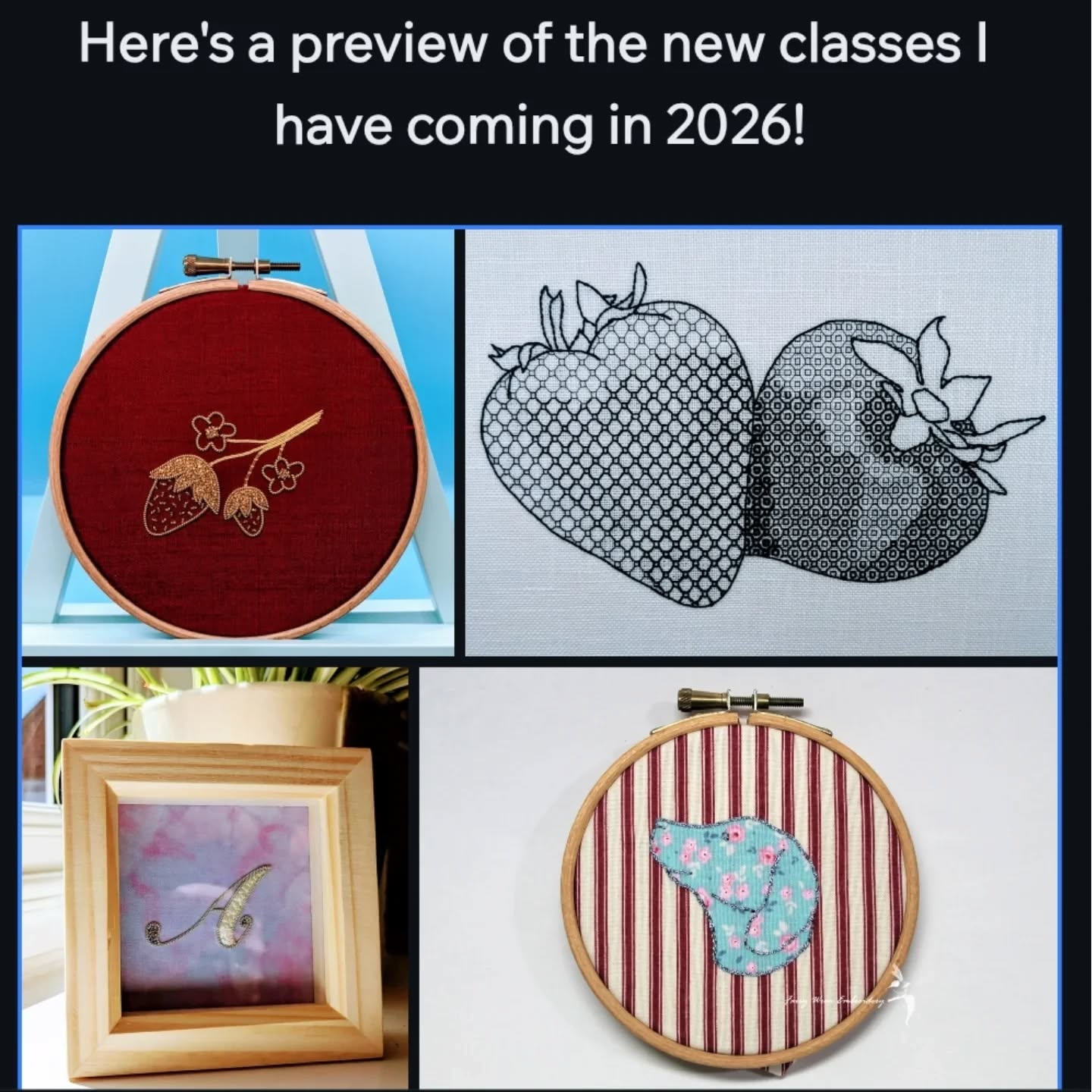 2026 Classes 🪡
Booking for the next academic year of @royalneedlework classes goes live at 3 pm today!
I can't wait to see you at one of my lovely classes! They are mostly designed for beginners or those looking to stretch themselves but all stitcher levels welcome.
#embroidersofinstagram #embroiderycommunity #embroiderytutor #embroideryclass #embroiderylove #learnsomethingnew #beginners