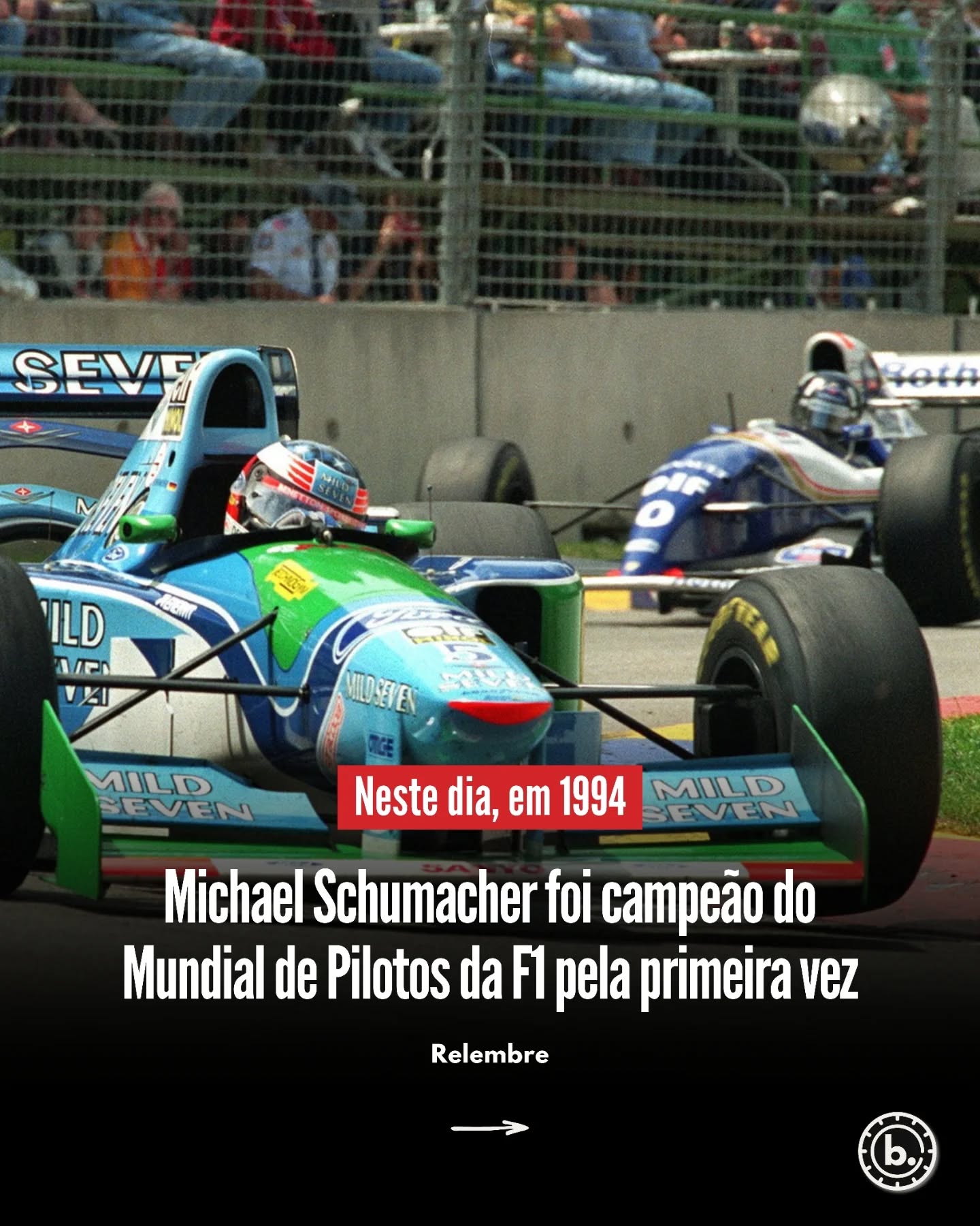 Há 31 anos, Michael Schumacher se tornou campeão mundial de Fórmula 1, pilotando pela Benetton. 🏆
O resultado veio na última corrida da temporada de 1994, no Grande Prêmio da Austrália. 🏁
Na ocasião, depois de uma (polêmica) batida entre Schumacher e Damon Hill, o alemão venceu o campeonato com 1 ponto de vantagem sobre o inglês. 🏎
Para mais informações sobre o automobilismo, acompanhe o @boxboxboletim 🛞
#f1 #formula1 #f11994 #schumacher #michaelschumacher #damonhill #benetton #benettonf1 #explorar #automobilismo #corrida
