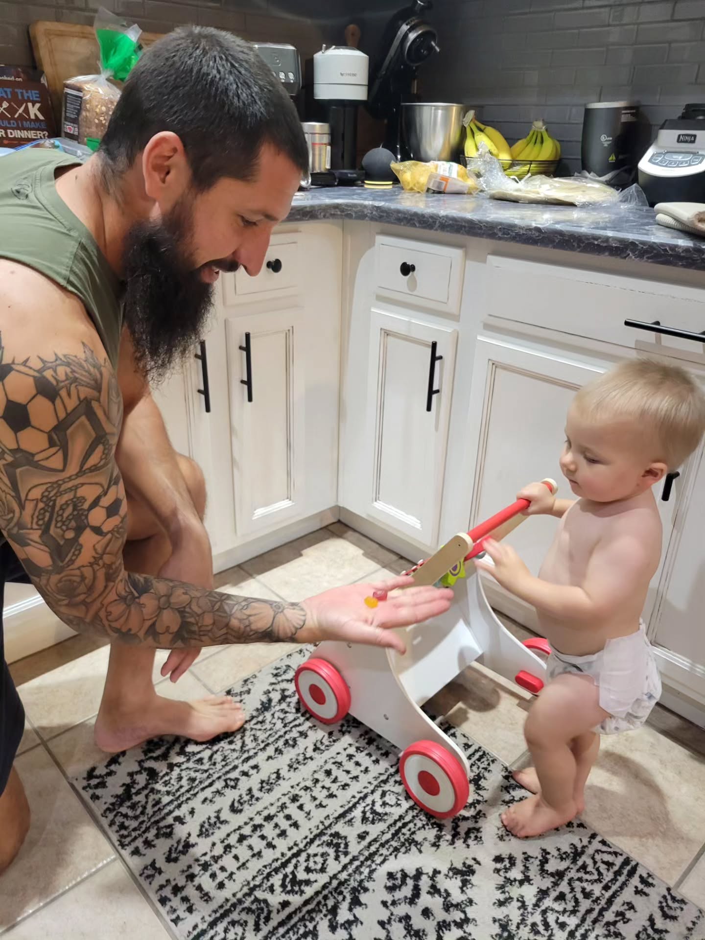 Giving Atlas his first vitamins🥹❤️
.
One of the easiest healthy habits we can share with our kids is taking a good multi-vitamin.
.
Energy, immune system, metabolism, overall growth, bone health, brain function....SOOO many systems in the developing body require consistent micronutrients (vitamins and minerals).
.
And any parent knows - kids be picky sometimes.
.
So rather than stress out about getting Atlas all the diverse servings of fruits and vegetables that he needs to get all these valuable nutrients, we have him eat as well as he can, then give him M-Factor Kiddos from @1stphorm as like a nutritional insurance policy to fill the gaps.
.
I'll put the link to the vitamins in my bio.
.
Be sure to check with your pediatrician before giving your kid any sort of vitamins. Ours gave this one a thumbs up🙌🏼
.
What vitamins do you give your kids??
.
.
Walk The Talk.
.
.
.
.
#vitamins #minerals #multivitamin #multivitamins #kidsmultivitamins #vitaminsforkids #nutritionhabits #nutrition #nutritionalsupplement #nutritionalsupplements #nutritionsupplement #nutritionsupplements