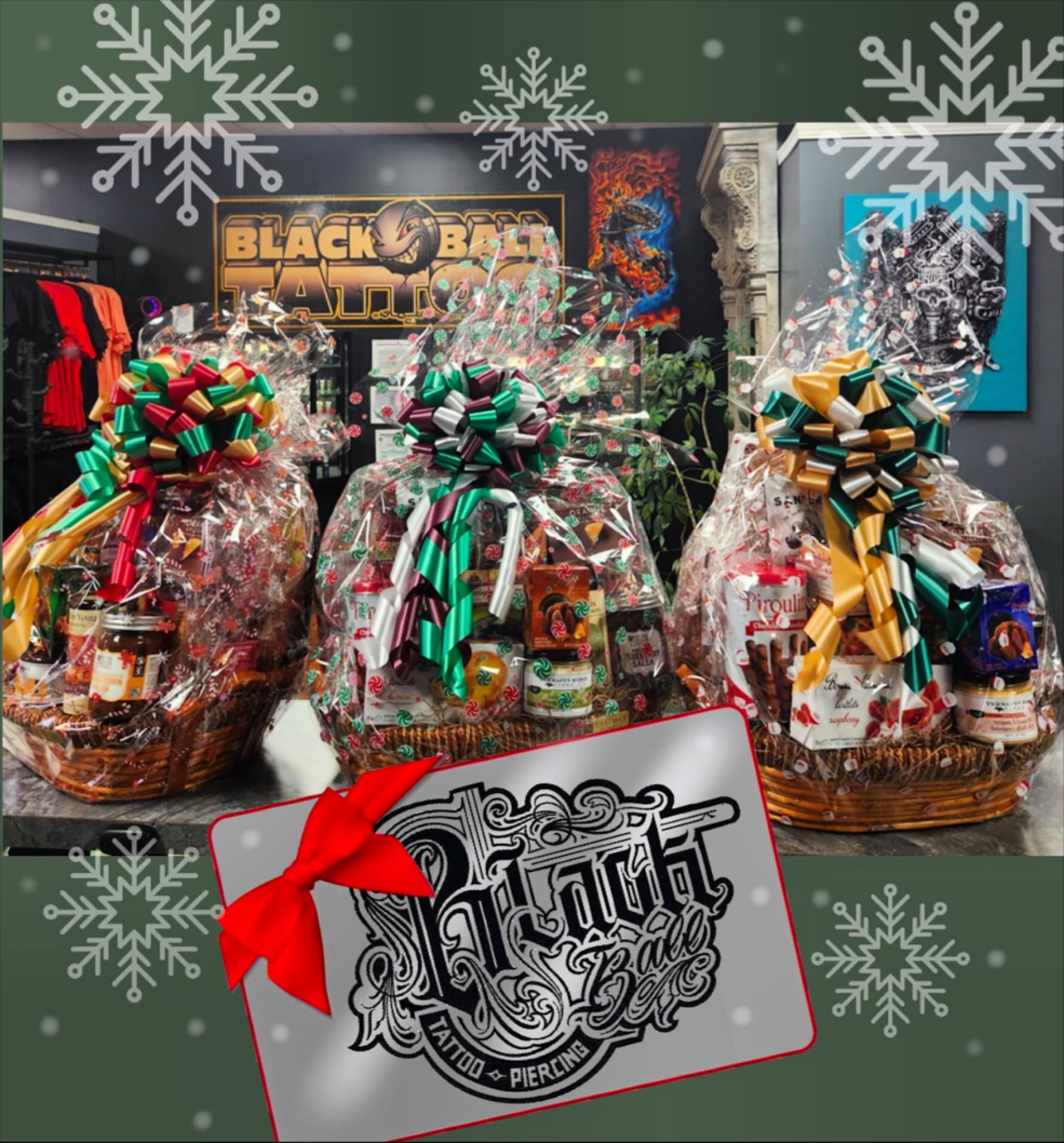 🎁Black Friday&Small Business Saturday Deals are here!🎁
This year we will be closed Thanksgiving Day and November 28th, so everyone in the shop can spend some much needed time to rest. We will be OPEN Small business Saturday November 29th From 1 until 8 PM. Incase you are out of town or the weekend, the sale will resume again for Tuesday, December 2nd. These are the only days the sale will run, from 1pm - 8pm & you will have the option to place an order by phone for mailed out gift cards only.
We are offering the followin g deals...
Buy a $65 gift card =🔥 $80 gift card.
Buy a $150 gift card =🔥 $200 gift card.
Buy a $300 gift card = 🔥$420 gift card
Buy $ 500 gift card = 🔥$750 gift card and a chance to win 1of 3 gift baskets featuring goodies from local businesses and a $400 Black Ball Tattoo gift card!. Each Basket is Valued at over $650
Like and share this post and you will be entered into a drawing for additional prizes!
HOW TO PURCHASE:
SATURDAY NOV.30TH = 1PM - 8PM INSHOP & PHONE FOR MAILED CARDS
TUESDAY DEC. 2ND = 1PM - 8PM IN SHOP & PHONE FOR MAILED CARDS ORDER BY PHONE : FOR MAILING OPTIONS ONLY Call 989-835-6672 EXT. 7 with a credit/debit card. We will take your information as to where you want the card mailed, there is an extra $5 charge for postage.
IMPORTANT: These gift cards CANNOT be combined with any other offers .Also CASH IS PREFERRED as we charge 3.5% on all card transactions.
If lines are busy you may leave a voicemail and we will call you back the same day, purchase must be made the dates/times specified. Calling before/after hours will not count for the sale. No card numbers or personal details are shared or given out, and will only be used for the purposes of your purchase. These gift cards are not eligible for earning points with the purchase or to be combined with any other offer or sale. WHILE SUPPLIES LAST. Thank you.