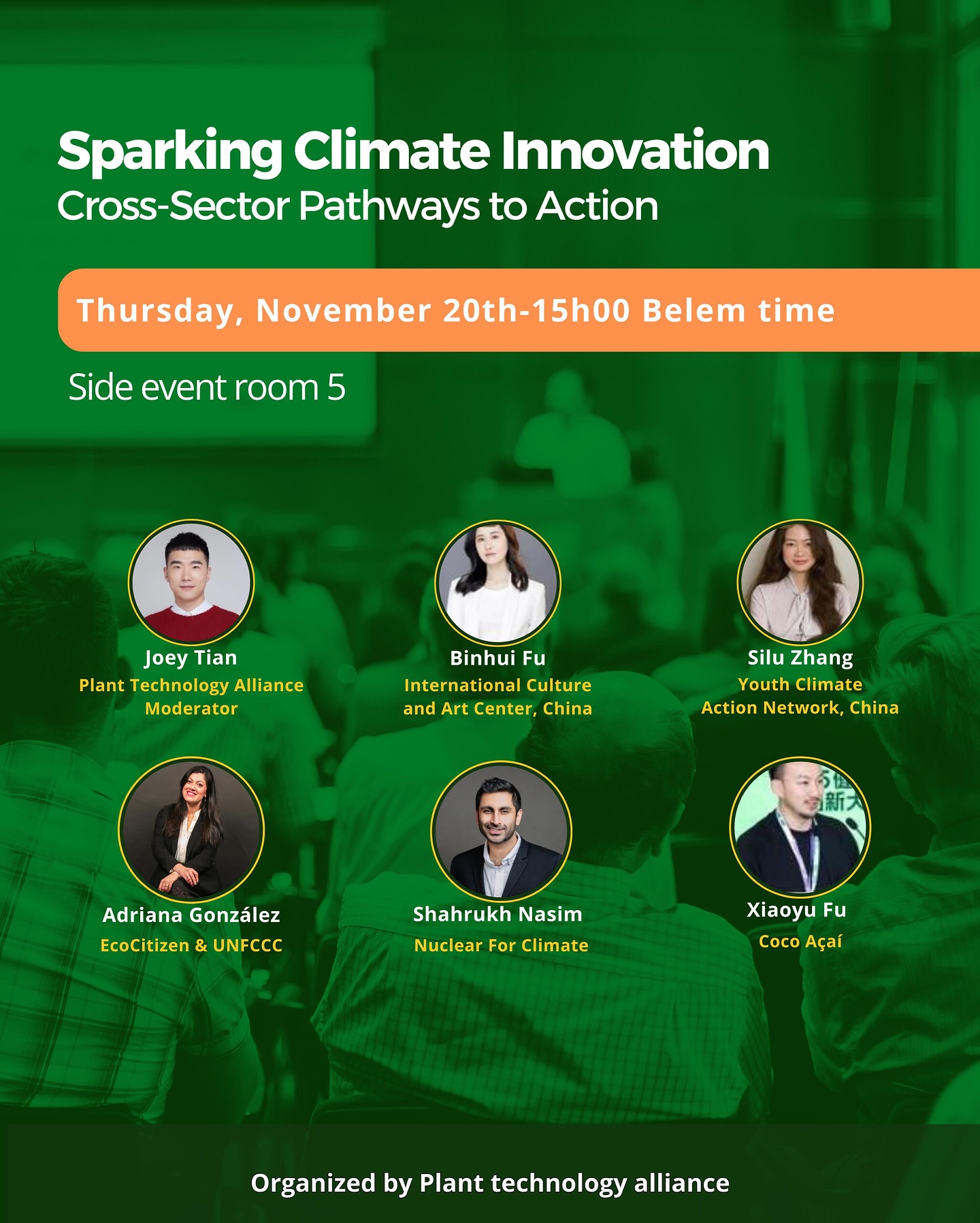 🌍 COP30 – Side Event Announcement
🔌 Sparking Climate Innovation: Cross-Sector Pathways to Action
📅 20 November – 15:00 to 16:30
📍 Side Event Room 5
Excited to share that Plant Technology Alliance is hosting a high-level side event at COP30, bringing together innovators from NGOs, business and academia to explore practical pathways for climate action.
Among the speakers, we’re proud to highlight the participation of Shahrukh Nassim, Head of Delegation and Co-Lead of Nuclear for Climate, who will speak about the role of nuclear SMRs for sustainable food production – a crucial topic in the fight against climate change.
✨ Speakers include:
• Binhui Fu – China International Culture and Art Center
• Adriana González – EcoCitizen & UNFCCC Expert Reviewer
• Shahrukh Nassim – Nuclear for Climate
• Xiaoyu Fu – Coco Açaí
• Silu Zhang – China Youth Climate Action Network
🎤 Moderated by Joey Tian, Founder & CEO of twiggy
This session will explore how cross-sector collaboration can unlock scalable and sustainable climate solutions.
👉 Join us at COP30 and be part of the conversation.
#COP30 #ClimateAction #Sustainability #Innovation #NuclearForClimate #PlantTechnologyAlliance #EnergyTransition #SMR #FoodSecurity
