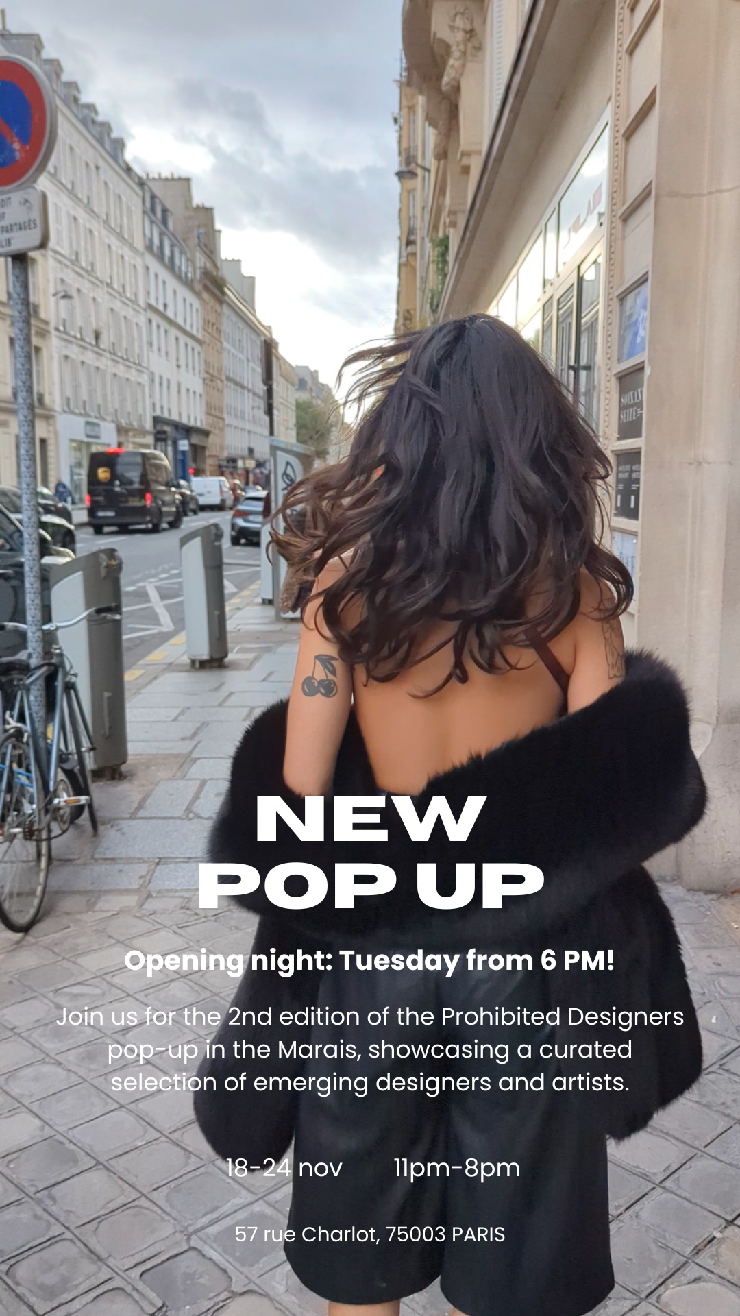 + POP UP ALERT +
Come to our second Prohibited designer pop up in the marais !
Discover our selection of emerging designers and artists specially curated for this event
Where: 57 rue Charlot, 75003
When: 18 - 24 november
ALL DAY 11H-20H
Fashion designers:
@gone.lio
@ichor_creation
@2hugetitss
@cj_jerem
Jewelry makers:
@parisiancoma
@eskysafrash
@m0rticia_l
Artist:
@toteme
#popupparis #vintage #fyp #fashiontiktok #fashiondesigner #jelwelry #slowfashion #emergingdesigners