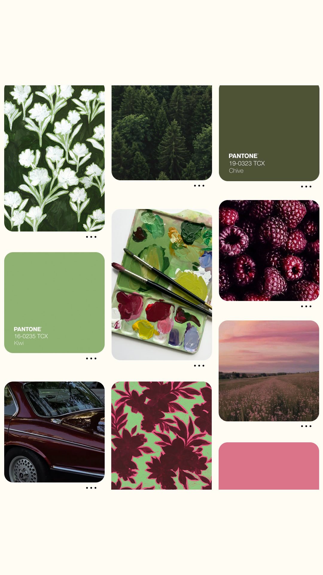 A bit about where I get my colour inspo ✨
It usually comes from so many different places, but here are some of my favourites!
Save this one for later 🔒
#freelanceprintdesigner #colourinspo #tagwalk #moodboard #printdesigner #fashion #womenswearprint