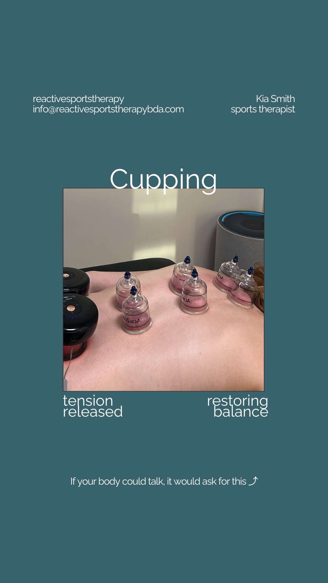 “What are those cups doing?” 👀
💙 Let me show you what it feels like…
Cupping creates a gentle lift in areas that feel heavy, tight, or overworked.
It’s not just about suction—it’s about relief.
When your muscles feel “stuck” or you’re holding tension in your back, traps, or legs, cupping helps by:
✨ Creating space in restricted tissue
✨ Encouraging circulation and recovery
✨ Giving that “ahhh” moment your body’s been craving
No, it’s not about removing toxins or leaving dramatic marks for fun 😅
It’s about soft tissue decompression, nervous system reset, and helping your body move the way it should.
Cups go on, tension melts off. Simple.
👇🏽 Drop a “💨” if you’ve experienced it or a “👀” if you’re curious—let’s talk about it in the comments!
#ReactiveRecovery #CuppingExplained #SportsTherapyBermuda #HealingInMotion #MovementIsMedicine