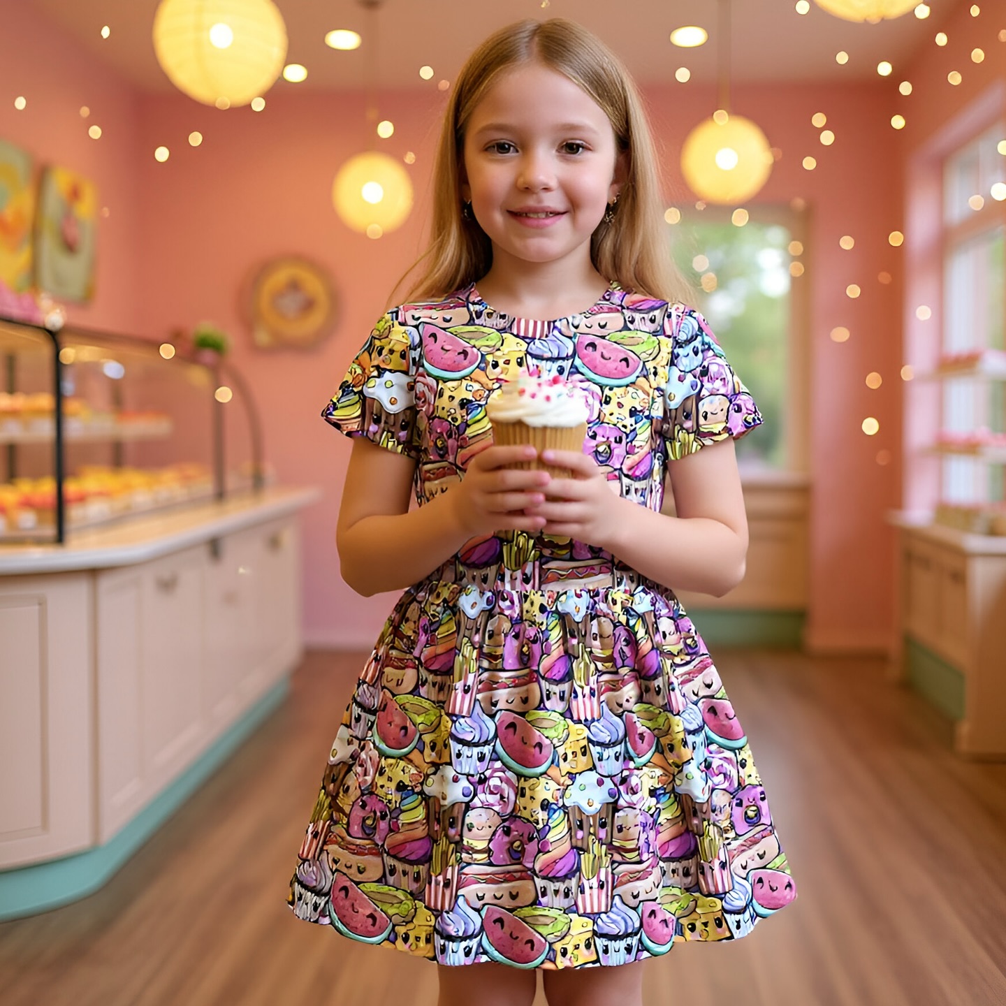 Sprinkles, smiles, and sweet style ✨🧁
Meet the latest version of our Petunia Dress — our newest treat for little fashionistas who love to twirl, choose their cupcake carefully, and dress like every day is a party.
This print? Kawaii snacks, pastel joy, and total outfit happiness.
This shape? Comfy, A-lined, and twirl-tested.
Handmade in small batches — one sugar rush at a time.
#MM_Petunia #SweetStyle #MiniJoy #KawaiiPrints #TwirlingInSugar #SlowFashionKids #CupcakeApproved