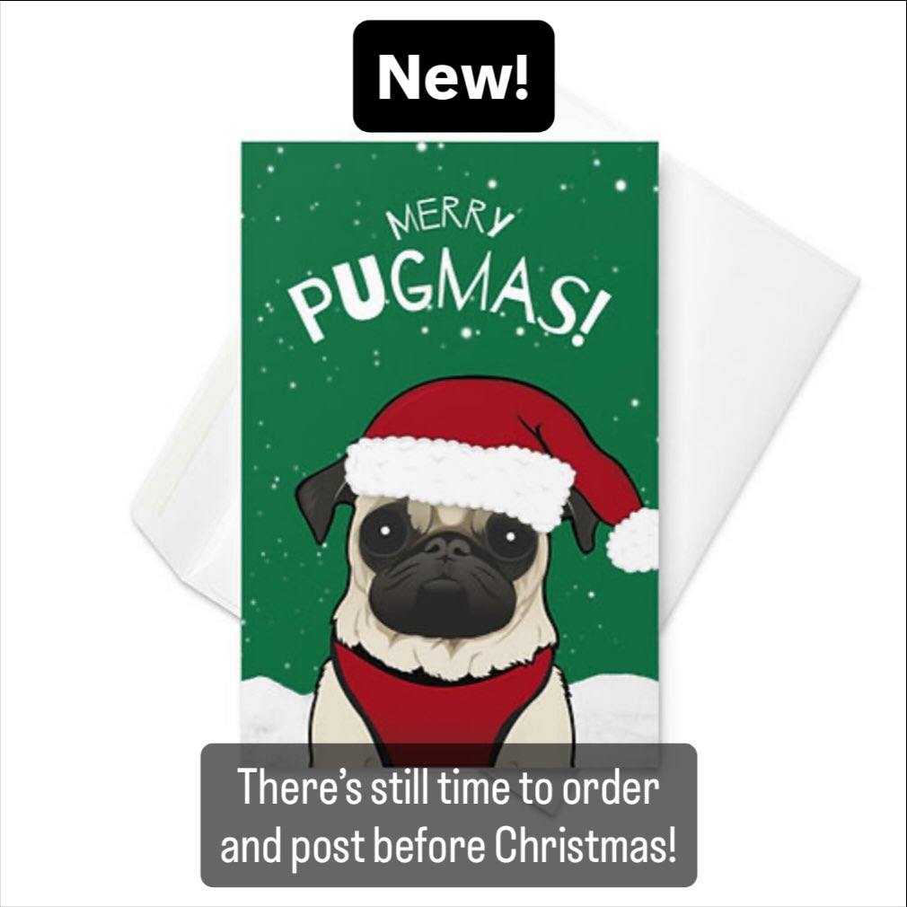 New! Send festive cheer this Christmas with the all new Merry Pugmas Christmas Card, featuring a very festive looking Pug! Order now via the website: https://www.sketchyourpet.com/product/merry-pugmas-christmas-card-from-sketch-your-pet #christmasgiftideas #pug #pugcard #christmas2025 #merrypugmas