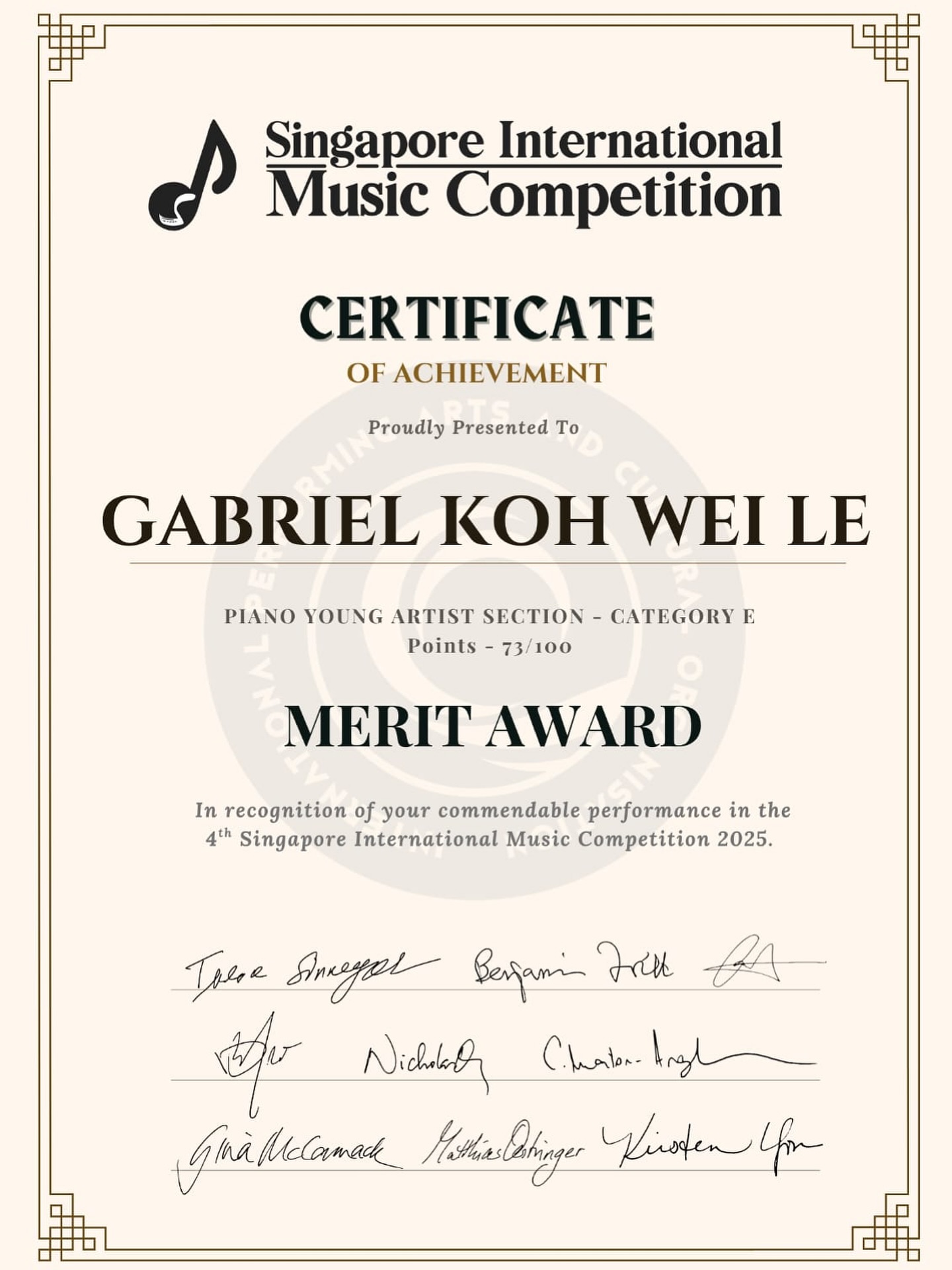 A big congratulations to my student for winning a Merit Award at #SIMC! 🎉 🥳 Hard work and consistency always pay off — well done!
#PianoCompetition #PianoTeacherSingapore #PianoStudent #Award #Achievement #Music #Sg #Classicalmusic
.
.
.
.
Singapore International Music Competiton | Piano performance | Good job | Results | Young Artist | Young musician | Musician | Awards | Trophy | Music School | Music studio | Year end competition | Achievement | Sg parents | Piano | Enrichment | Top student | Piano teacher | Classical Music