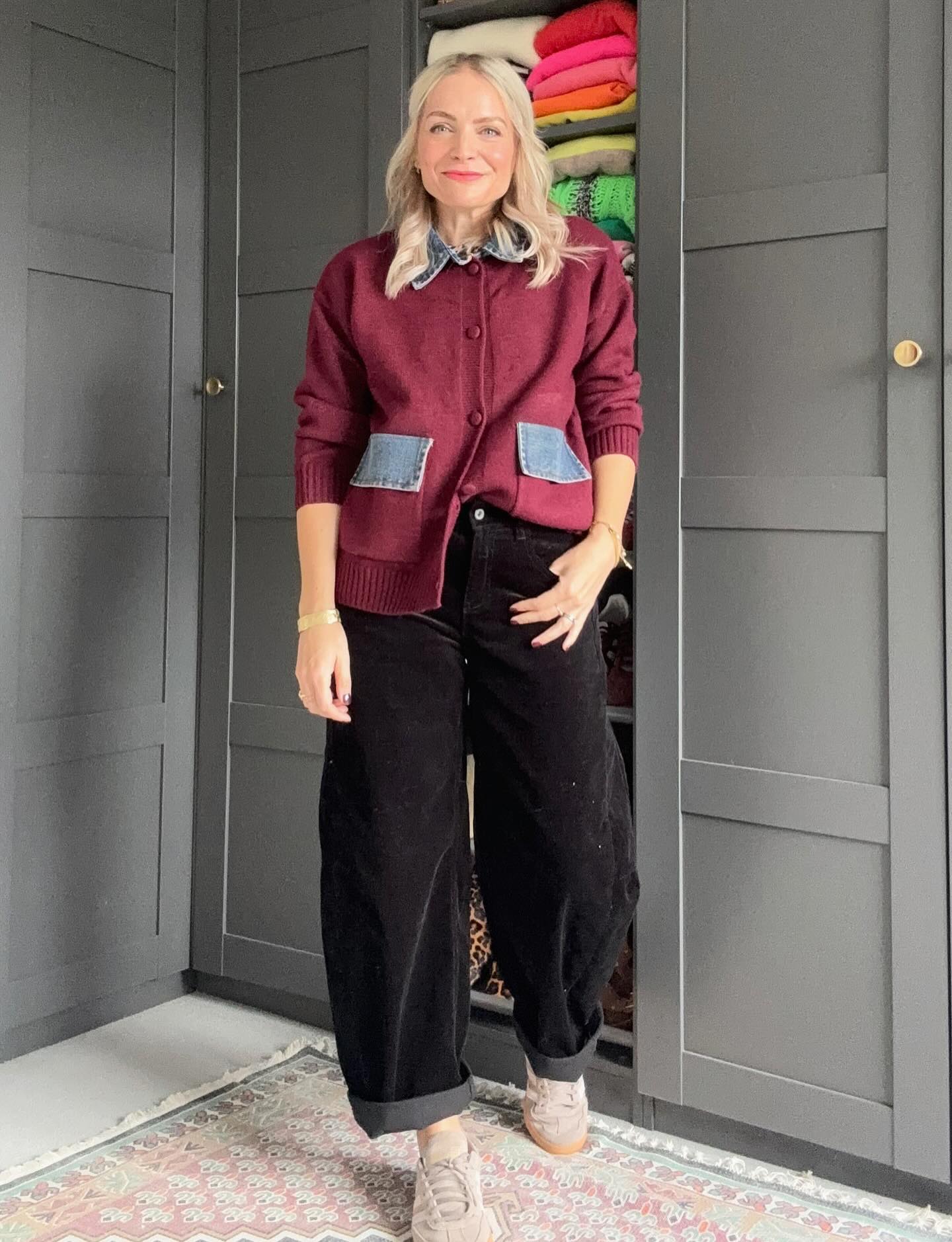 Someone said to me the other day, you couldn’t get me in cords when I was a kid in the 80’s, and now you can’t get me out of them. I feel much the same about this pair.
Poppy wool blend denim cardigan jacket
Black cords - PR products/ previously gifted by @southoftheriver.co.uk
Style - personal style - personal stylist - women’s style - styling - style inspo - personal styling
#autumnstyle #winterstyle #cosy #knitwear #ootd