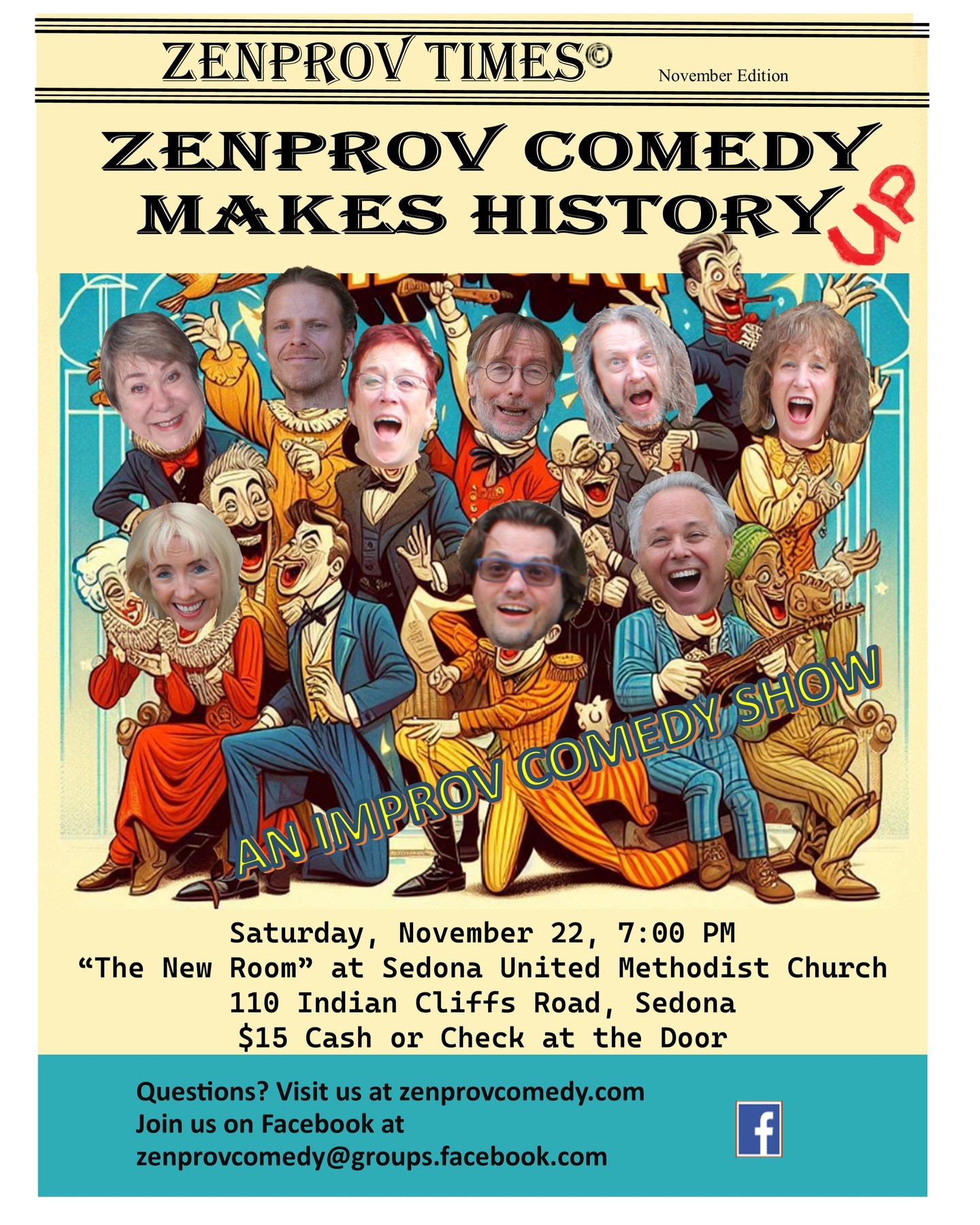 Just in time for Thanksgiving, this time-traveling improv comedy show has Chris Redish as the guest director. Tickets are $15 and available at the door. You don't need to make any reservations.Call 602.481.6188 if you have questions. #improv #hystericalhistory #comedy #timetravel⠀