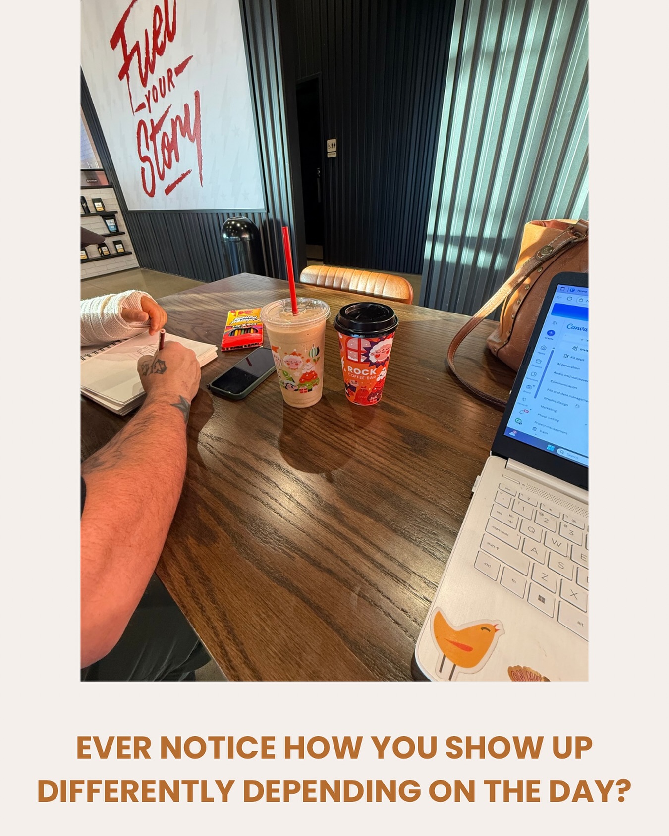 This week at coffee: I’m in my 8 energy, he’s in his 2 energy. Which means the usual dynamic between us (7w8 + 3w2) completely flipped.
Me: Less ‘let’s try everything!’ and more ‘here’s what I really need.’ Direct. Grounded. Real.
Him: Less ‘look what we accomplished today’ and more ‘how are you really doing?’ Soft. Present. Just… there.
Here’s what people miss about wings in relationships: they’re not personality add-ons. They’re the parts of you that show up exactly when your partner needs something different.
Sometimes the adventurer plants their feet. Sometimes the achiever just wants to be loved.
Understanding this? Game changer.
Curious about your type and wings? I do Enneagram Discovery Sessions to help you understand how YOU show up in relationships. Link in bio 💜
#enneagram #enneagram7 #enneagram3 #relationships #growth #development #understanding