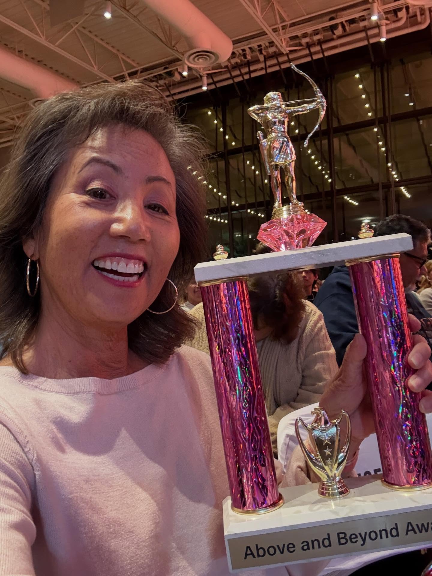 Tonight, I was honored with the “Above and Beyond” award at Saddleback Church Team Rally. It really was nice to be recognized after serving for 19 1/2 years. Not that I was ever aiming to receive a prize 😅, but it’s a special way to cap off my time singing and playing keys for church.
As an update on my life post “retirement” from the worship team, it has been good! I’m finally hitting my stride in acting—booking regularly and generally improving in my technique and auditions—over the past two months. It’s been great to be able to focus on one thing instead of being torn in so many directions. Yes, I still have major FOMO when I’m at church, but I am enjoying the simplicity of sitting in the congregation rather than being on stage.
Anyway, thank you @saddlebackchurch @saddlebackworship @saddlebacklf @lyanneeelow for this award! To God be all the glory 🙏❣️