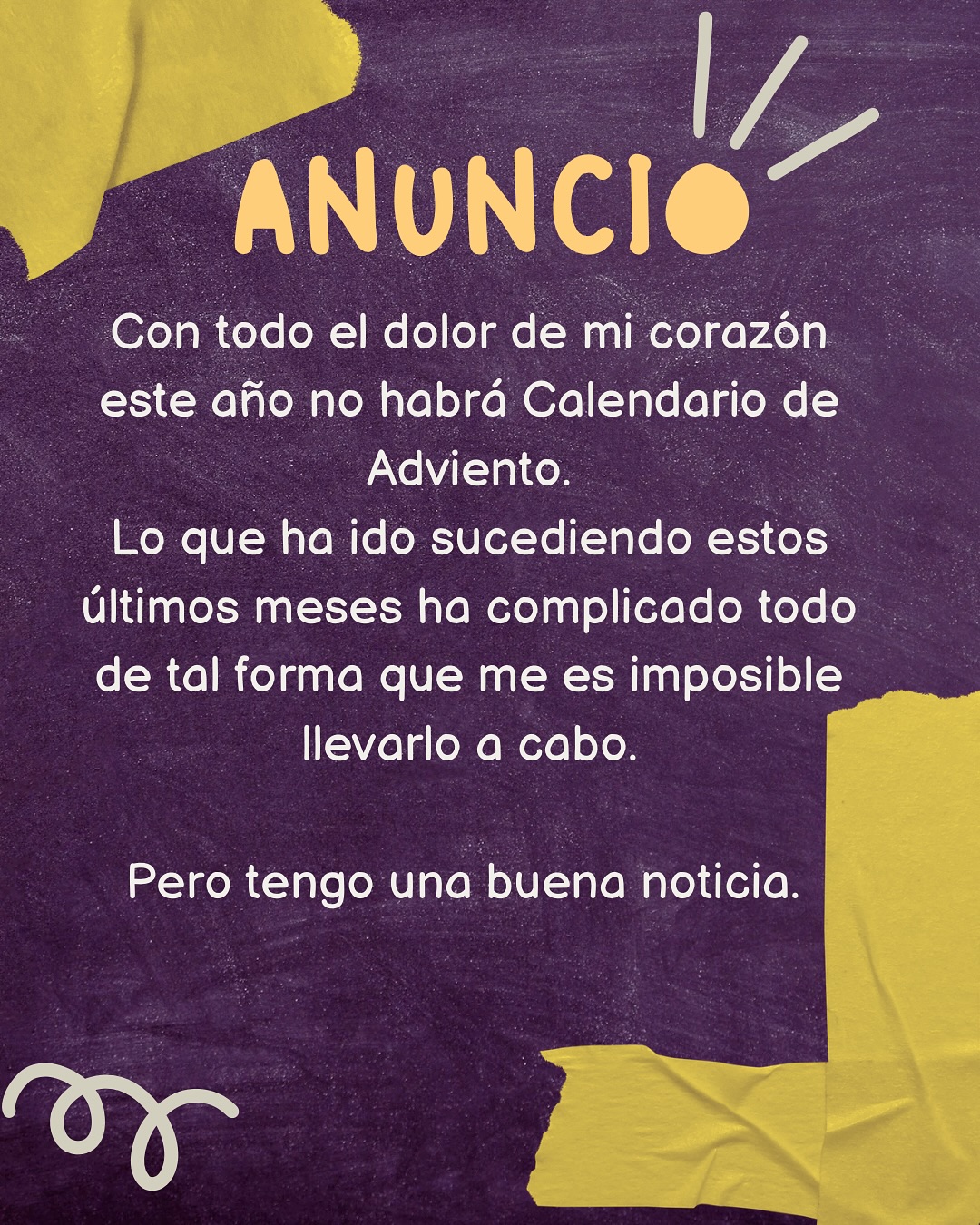Bueno, pues tenía que contároslo.
Me da mucha pena pero no puedo luchar contra lo que se escapa de mis manos.
Ojalá mañana os pueda dar buenas noticias.
Gracias por acompañarme en este viaje 🤍
