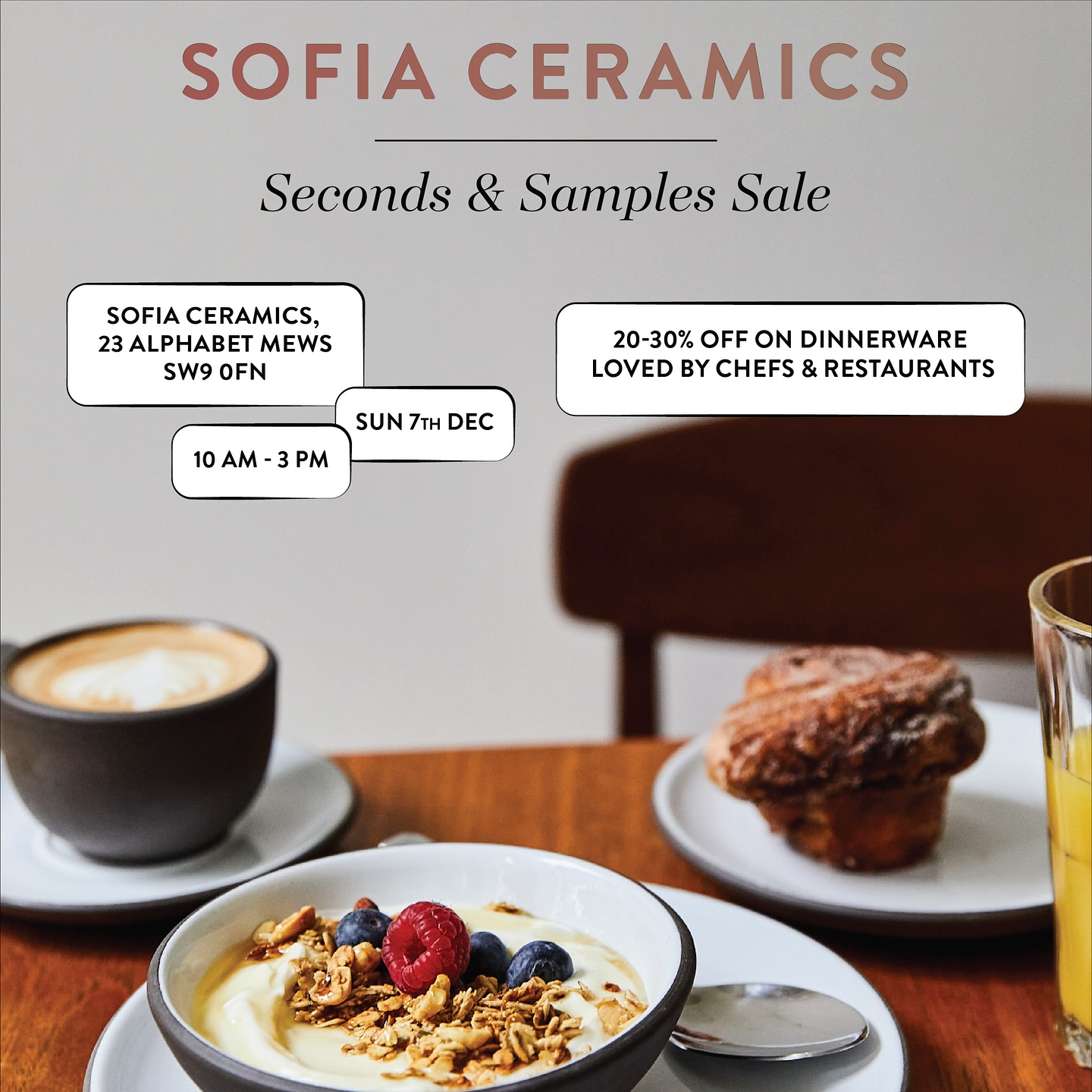 Fresh-fired pieces waiting to be held,
tableware made for candlelit suppers and warm conversation,
and exclusive open day pricing for those who visit.
We’ll also be sharing news for anyone longing to get their hands back in clay 🙌
🗓 7 Dec | 10:00–15:00
📍 Sofia Ceramics, 23 Alphabet Mews, SW9 0FN
Save + share if you’re London-based
#handmadeceramics #ceramicsuk #stonewarelove #slowmade #makersmovement
#londonceramics #londonmakers #southlondoncreatives
#dinnerwaredesign #hostathome #cosygatherings #supportlocalmakers
#handmadeceramics #ceramicsstudio #claycommunity #slowmade #dinnerwaredesign #cosygatherings #londonceramics #southlondoncreatives #supportlocalmakers