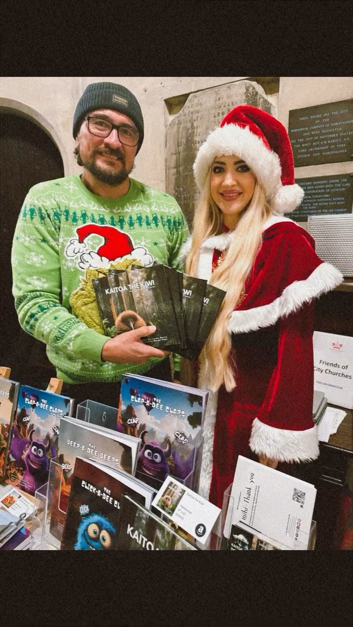 Thank you to all who came to see us at the @nzsocietyuk Christmas Fayre and to all those who purchased our books. Thank you for your beautiful voice @samoan_soprano and for all the other talented kiwis there. We hope you have very merry Christmas.