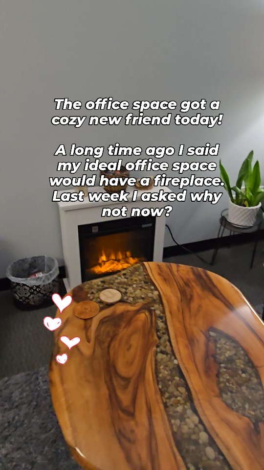 This space is sacred to me.
This is the space where I sit with you in processing tough stuff, where I support you to feel what is underneath, where awareness grows, where parts heal, where you learn to use your breath and feel your body.
Each piece is considered and selected with comfort and healing in mind.
Creating a cozy space so you can go deeper into your experience.
For about 2 weeks just kept thinking about how to make a fireplace work in the space.
I am not sure why a fireplace felt like the right thing now. It just kept showing up, so I listened.
Last week I chatted with Erica @natures.wisdom.healing and made it happen.
It is an honor to hold space for others to heal, expand and flourish.
#somaticawareness #embodiedhealing #metrodetroit #partswork #internalfamilysystems