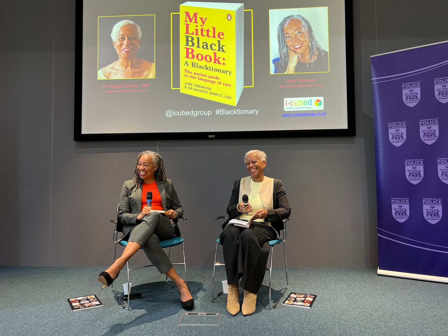 Book Maggie and Jane for your next event!
Dive into meaningful conversations with Maggie and Jane, authors of 'My Little Black Book: A Blacktionary.' Whether you're hosting a panel or looking to host an event, Maggie and Jane's insights on culture, identity, and shared experiences will leave your audience empowered and engaged.
Reach out today if you would like to book in. Email ic3@I-cubed.co.uk.
#SpeakerEvent #PanelDiscussion #MyLittleBlackBook #Inspiration #Empowerment