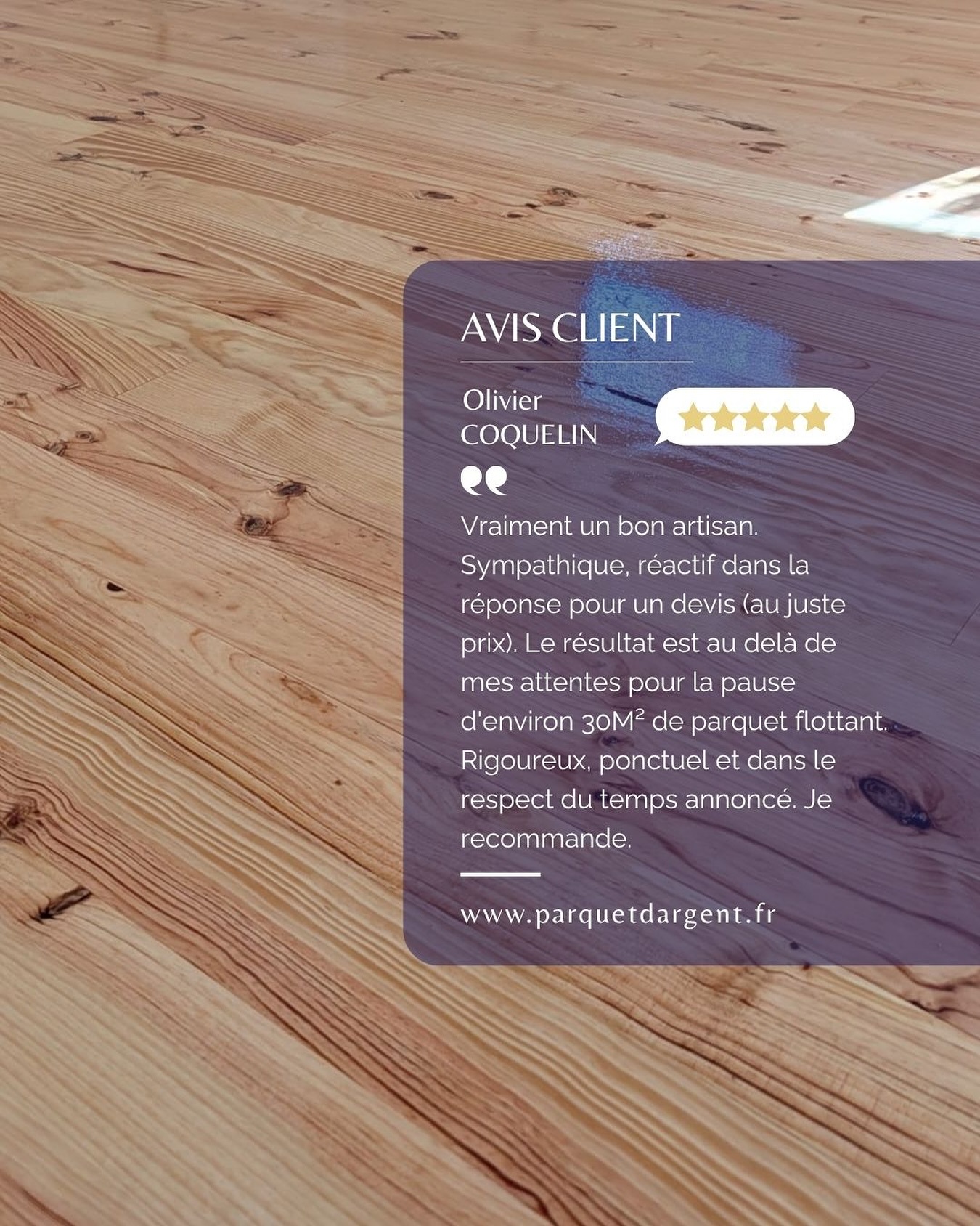 Vos retours comptent beaucoup pour nous 🤝
Chaque chantier est une nouvelle occasion de montrer notre savoir-faire et de mériter votre confiance.
Merci à Olivier pour ce bel avis et pour la confiance accordée sur ce projet 🪵
#parquetdargent #artisan #renovationparquet #posedeparquet #bois #bordeaux #gironde