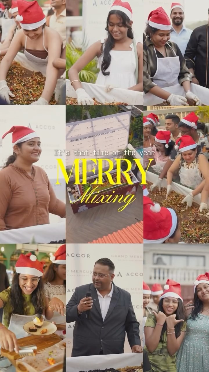 Mix. Mingle. Celebrate. 🎉
Here’s how we welcomed the festive season at Grand Mercure Goa! ✨
.
.
.
(Christmas, cake mixing, event, holidays, weekend, Goa fun, explore grand Mercure goa, tradition, luxury, resort)