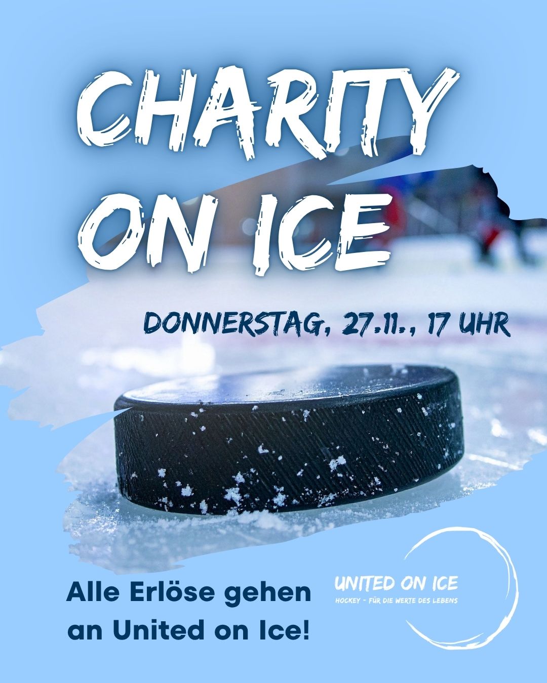 Wir laden euch auf’s Eis ein! ❄️⛸️
Am 27. November findet unser erstes Charity-Sportevent auf der Eisbahn Lankwitz statt – für alle, die uns unterstützen, uns kennenlernen oder einfach einen sportlichen, gemütlichen Abend verbringen wollen.
Ob Hockey, Eisstockschießen oder ein heißes Getränk in guter Gesellschaft: Wir freuen uns auf Begegnungen, Teamgeist und ganz viel Spaß.
Mit eurer Teilnahme unterstützt ihr United on Ice – unser Projekt, das Kindern und Jugendlichen Bewegung, Gemeinschaft und Fairplay ermöglicht. Gemeinsam wollen wir 2.500 € an Spenden sammeln.
📅 Donnerstag, 27. November, 17:00 Uhr
📍 Eisbahn Lankwitz, Leonorenstr. 37, Berlin
🎟️ Tickets & Infos: Link in Bio
Kommt vorbei und macht den Abend mit uns besonders! ❤️❄️