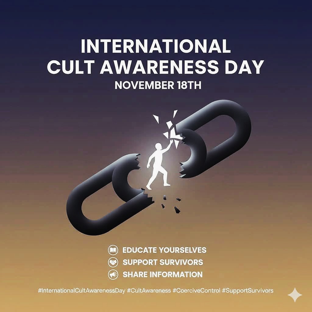 It’s estimated that 10,000 cults exist in the United States. Let that sink in.
Today, we shine a light on the systems that harm so many.
Cult expert Dr. Steven Hassan breaks down cult conditioning through the BITE Model, which shows how leaders manipulate four critical areas of a person’s life:
• Behavior
• Information
• Thoughts
• Emotions
Control all four, and you can control a human being. You can strip away identity. You can sever someone’s ability to think for themselves.
And here’s the part most people misunderstand:
No one sets out to join a cult.
Cults set out to recruit.
These tactics are strategic.
Predatory.
Calculated.
And they’re not limited to spiritual or religious groups.
For the past three years on the front lines with women in the sex trade, I’ve witnessed the exact same psychological patterns—coercive control, trauma-bonding, exploitation—just wearing a different disguise.
Cults and trafficking operate off the same blueprint. Different industry, but same architecture of domination.
When we expose the system, we empower survivors to reclaim their lives and their dignity.
Never forget: It’s okay to question systems.
#cultawarenessday #cultconditioning #coercivecontrol #cultsurvivor #morninggloryglobal #antitrafficking