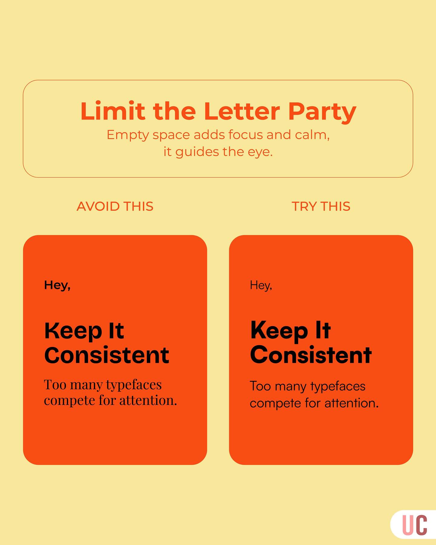 ✨ Keep your fonts in harmony! Too many typefaces = chaos.
Let your message shine with consistency and calm.
#DesignTips #TypographyLove #CleanDesign #GraphicDesignBasics #UrjaChhedaDesigns #MinimalDesign #TypeMatters