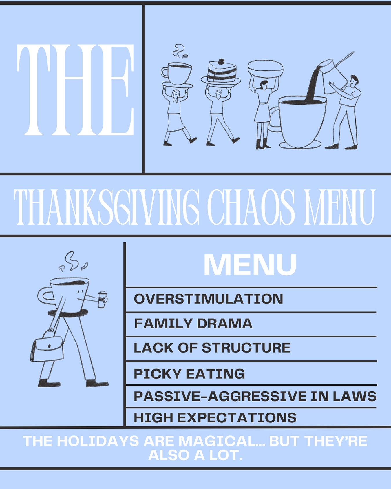 The holidays are magical… but they’re also A LOT.
Kids home from school, routines out the window, expectations from every direction, and family gathered like a beautiful, emotional hurricane.
Between the overstimulation, the noise, the lack of structure, and everyone needing something at the same time, it’s no surprise so many of us feel stretched thin. If your nervous system is sounding the alarm, you’re not alone — this season can be hard, even when it’s joyful. 🧠💛
So here’s your gentle reminder: your regulation matters too.
Take the pause. Step outside. Breathe deeper than feels necessary. Say no when you need to. Make space for tiny moments of peace even in the chaos.
I’m curious — how are YOU working to regulate yourself during the holiday whirlwind?
#dallas #poppycounseling #dallastherapist