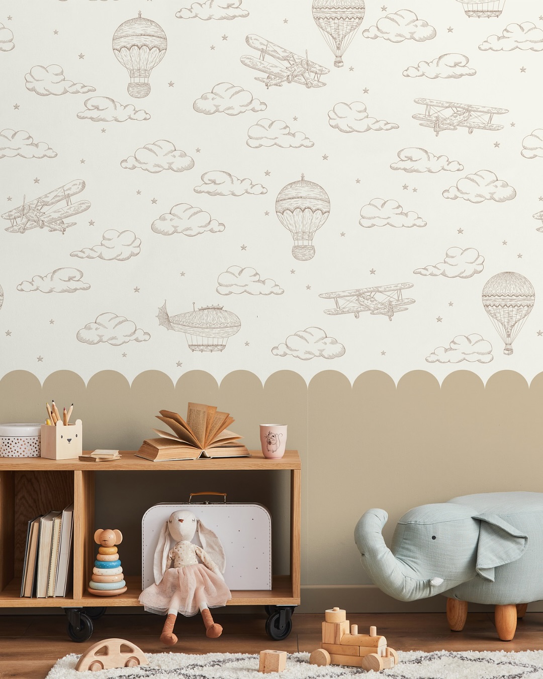 Scalloped edges are everywhere in interior design right now — and we’re bringing the trend straight to your little one’s walls. 🩵
Meet our sweet scalloped-edge wallpaper: soft curves, dreamy colours, endless charm. ☁️