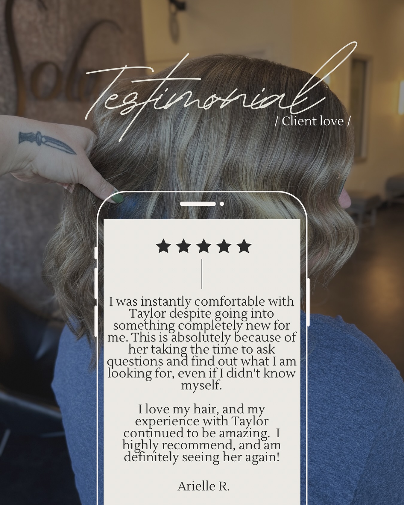 Making my heart melt 🖤
Words like this mean everything to me. It’s never just hair. It’s a connection, confidence and care.
I am so grateful for everyone who sits in my chair and trusts me to bring their vision to life.