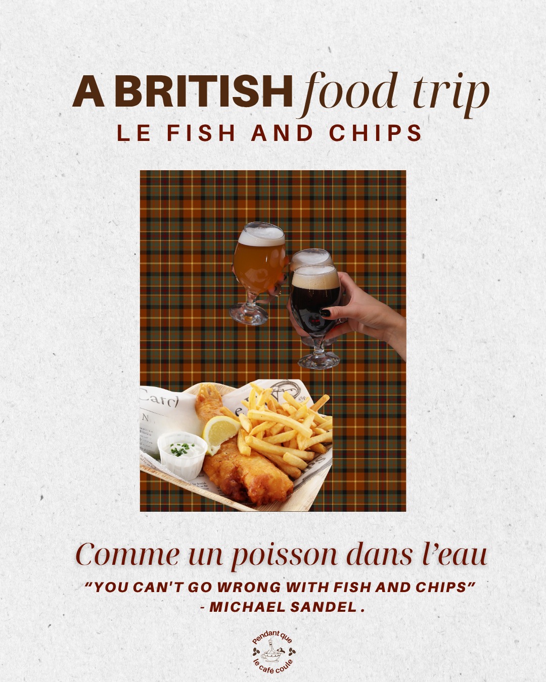 🇬🇧 𝐀 𝐁𝐑𝐈𝐓𝐈𝐒𝐇 𝐅𝐎𝐎𝐃 𝐓𝐑𝐈𝐏
🍂 Cet automne, direction le Royaume-Uni, pour une nouvelle série de podcasts
autour de la gastronomie britannique !
📍Troisième étape anglaise, les Pubs anglais. Et rien de tel qu'un bon Fish and Chips, pour éponger quelques pintes ! 🍻🐟🍟
🎙️ N'hésitez pas à aller écouter l'épisode de mon podcast sur l'histoire des Pubs anglais, disponible sur toutes les plateformes d'écoutes !
☕️ Le temps d'un café, infusez-vous de culture culinaire !
#cookingathome #cuisine #cookbook #cookingram #pubsoflondon #podcast #pubs #guiness #beers #sundayroast #fishandchips #fisherman #angleterre #royaumeuni #england🇬🇧