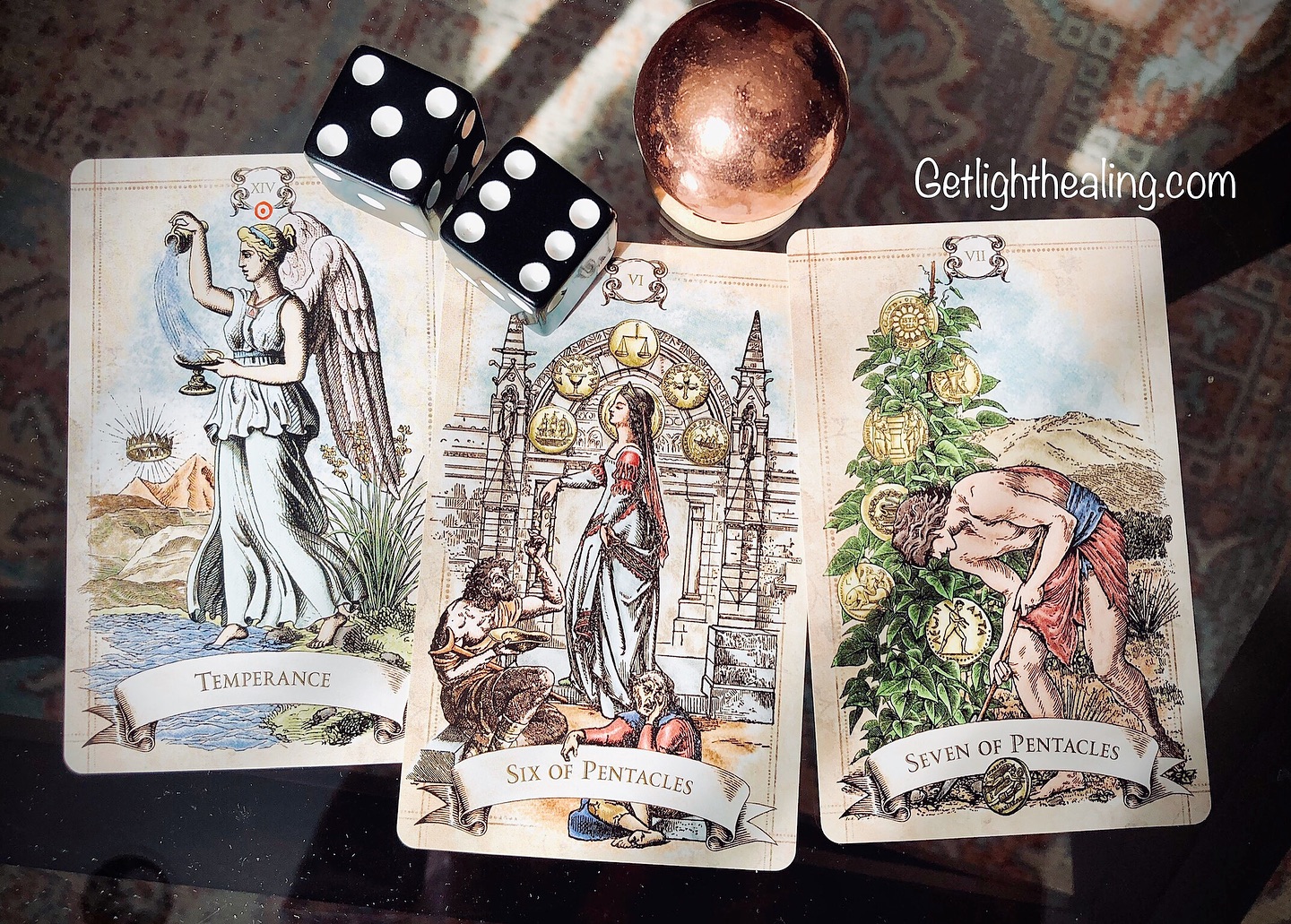 Guidance for November 23 2025:
“In a Position to Give”
The dice (5+6 ) signals a shocking change is on the horizon—one that shatters limitations and expands perspective. The “Bigger Picture” comes into view, demanding equanimity, clear assessment, and the wisdom of the Serenity Prayer: Accept what you cannot control, find strength to change what you can. A call to stay aligned to integrity & purpose no matter what tries to shake you. Staying composed while others unravel, moves you to the upper hand position—always. “There but for the Grace of God go I”—and so you find yourself in a better position to help another. “Through God all things are possible” as this is a card of manifestation – testament to you receiving exactly what you needed when you needed it. Now this situation we test how well we can adapt while remaining calm, staying in the middle of the road without going offsides. Others will look to you for help with stability. Whether that be the practical sharing of resources (money, knowledge) or just your love, time & attention- consider how you can be of assistance to those struggling with this change. Temperance reminds us: we are stronger together than apart & some need the gift of grace, guidance or support. Best way forward is to take a minute to appraise what you have to share. Reflect on how good God has been to you in your times of need. Even if you could use more, right now you have more than some—and not just economically. This is your opportunity to repay the debt, to pay it forward, so to speak. By being grateful for what you have, you beget more to be grateful for. God’s grace and blessings return to those who give. In this way, you will receive as well— multiplying your own abundance through the act of giving.
Incoming influences: Temperance
What to concentrate on: 6 of Pentacles
Best way forward: 7 of Pentacles
#tarot #reiki #oldstyletarot #getlighthealing #morristownnj