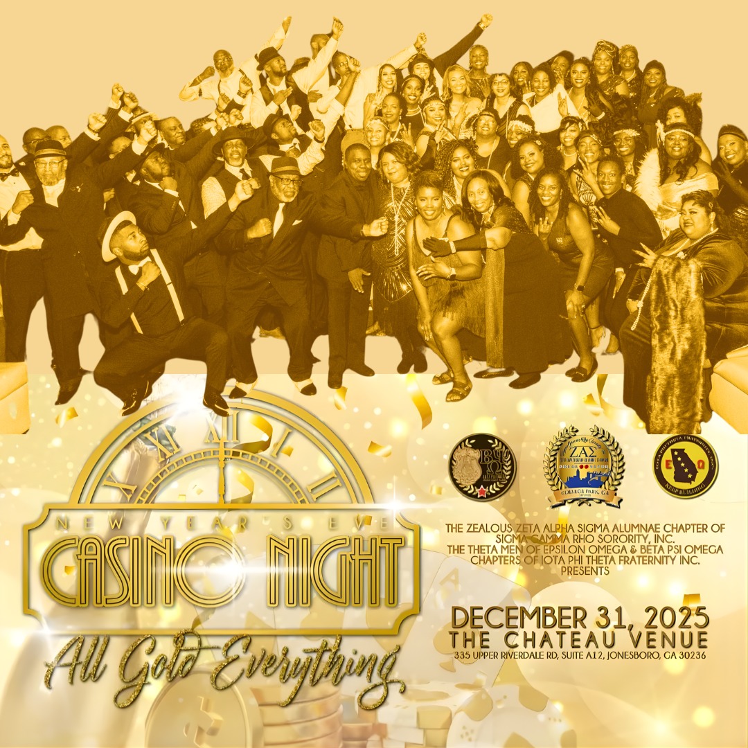 The holiday season is just warming up, and we wanna help you keep things lit all the way through NYE.
The @dekalbiotas , @zassgrho , and @atlgradiotas are bringing All Gold Everything: NYE Casino Night to the city. Wear GOLD. Bring the energy. Support the cause.
🎟️ Ticket Link in Bio
#holidaycasinonight #BPOLeadsTheWay #zasdoesitbest #atlgradiotas #allgoldeverything #atlanta #dekalb #collegepark #IPT1963 #sgrho1922