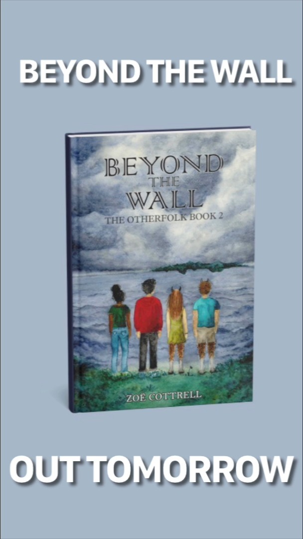 Three years, seven months, and fourteen days ago, a twelve-year-old girl started writing a story. 1,331 days later, after hundreds of edits, pages upon pages of ideas, plot maps, outlines, graphs, brainstorms, and notes, plus chapter rewrites and scene deletion, it's finally almost time.
Beyond the Wall, the sequel to my debut novel The Otherfolk, is out everywhere tomorrow.