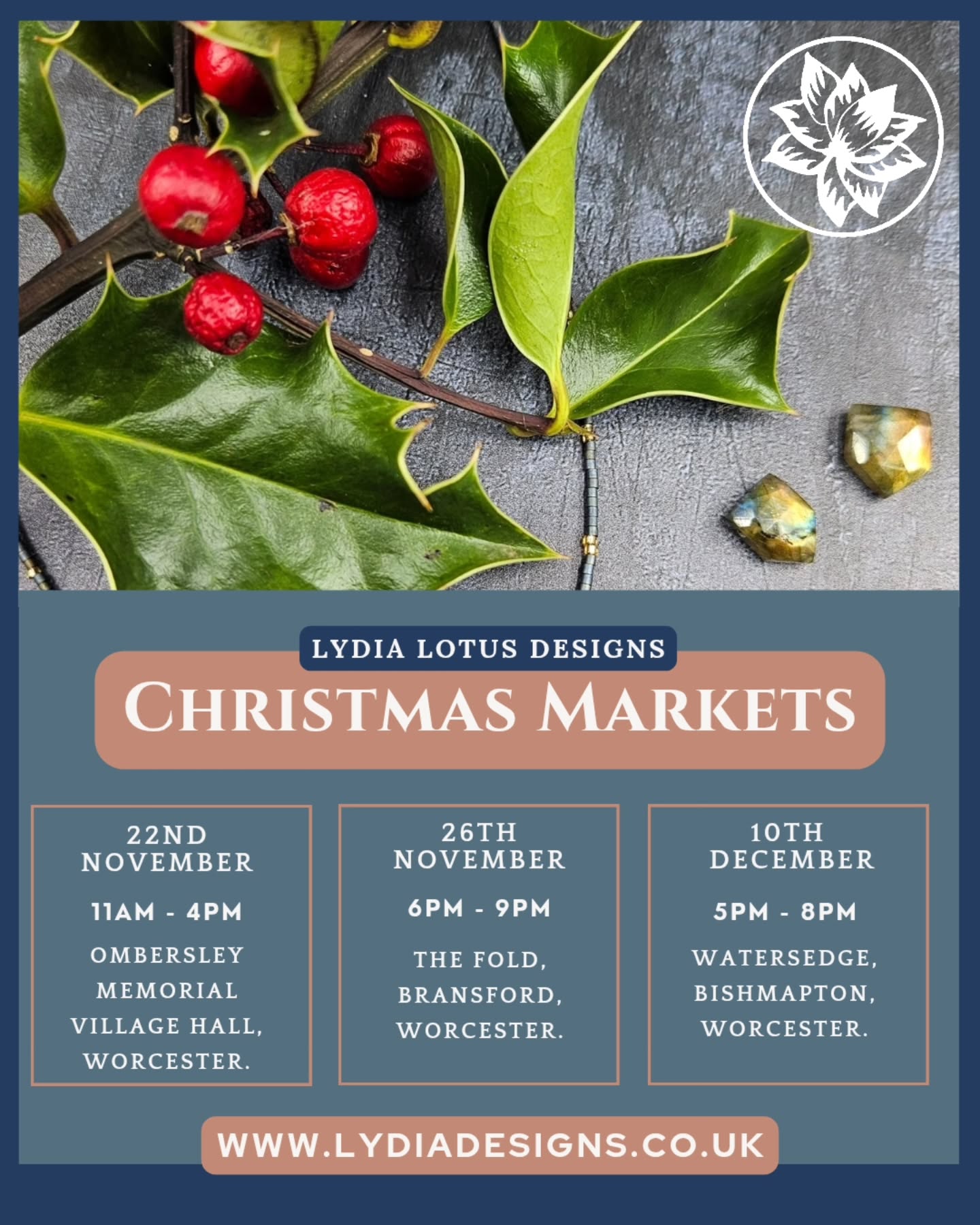 A few Christmas markets i'll be taking part in this November and December, along with the Artisan Market on Sunday 7th December 🎄🎄🎄.
#shopsmall #smallbusinessworcestershire #supportlocalbusiness #buyhandmade #buyhandmadethischristmas #christmasgifts