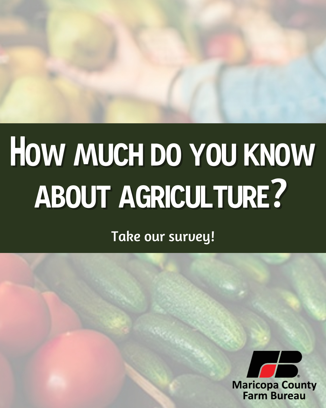 We want to hear from you! Grassroots Engagement Intern Meika Lauppe is working on wrapping up her capstone project, and the last piece is hearing from you!
Who should take this survey? Anyone! Are you in agriculture? Awesome. Do you know nothing about it? Great, let us know! Find the survey at the 🔗 in bio!
It's only a few questions and will take a couple minutes of your time.
A huge thanks in advance from Intern Meika!
#grassroots #ageducation #agriculture #arizona