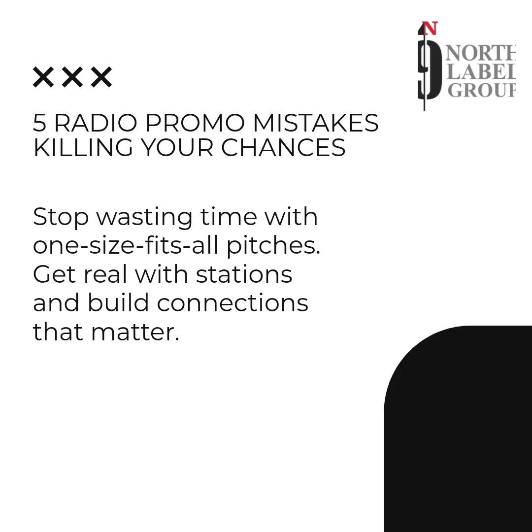 🚫 Top 5 mistakes musicians make in radio promotion:
1️⃣ Ignoring research on stations
2️⃣ Sending generic pitches
3️⃣ Not following up properly
4️⃣ Overpromising results
5️⃣ Neglecting relationship building
Avoid these and watch your airplay grow.
Which mistake have you seen most? 👀
#musicpromotion #radioairplay #musicianadvice #musicindustry #tipsforartists