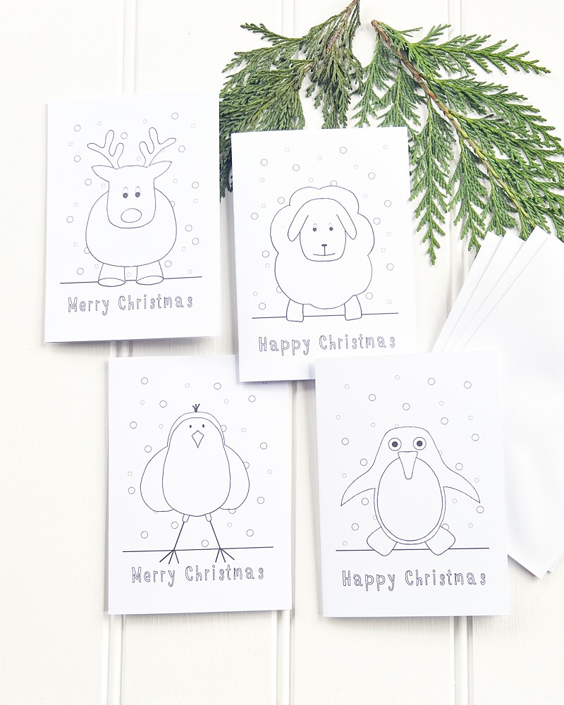 I’m so excited to share a new pack of ‘colour me in’ cards - CHRISTMAS CREW ❄️🐑🐧❄️
Each pack has 8 cards and envelopes, 2 of each design - reindeer, sheep, penguin and robin - £3.50 available from my shop - https://www.mariainthewood.co.uk/product-page/colour-me-in-christmas-crew-8-cards