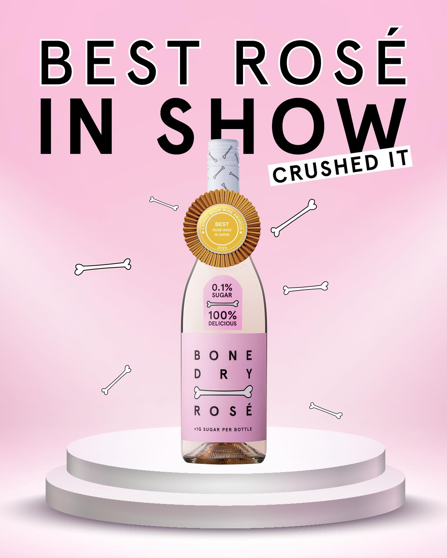 Next week New Zealand. 🩷
Introducing Bone Dry Rose 2025 & Bone Dry Sparkling Chard/Pinot NV.
<1G of sugar per bottle 🍾 100% Delicious!