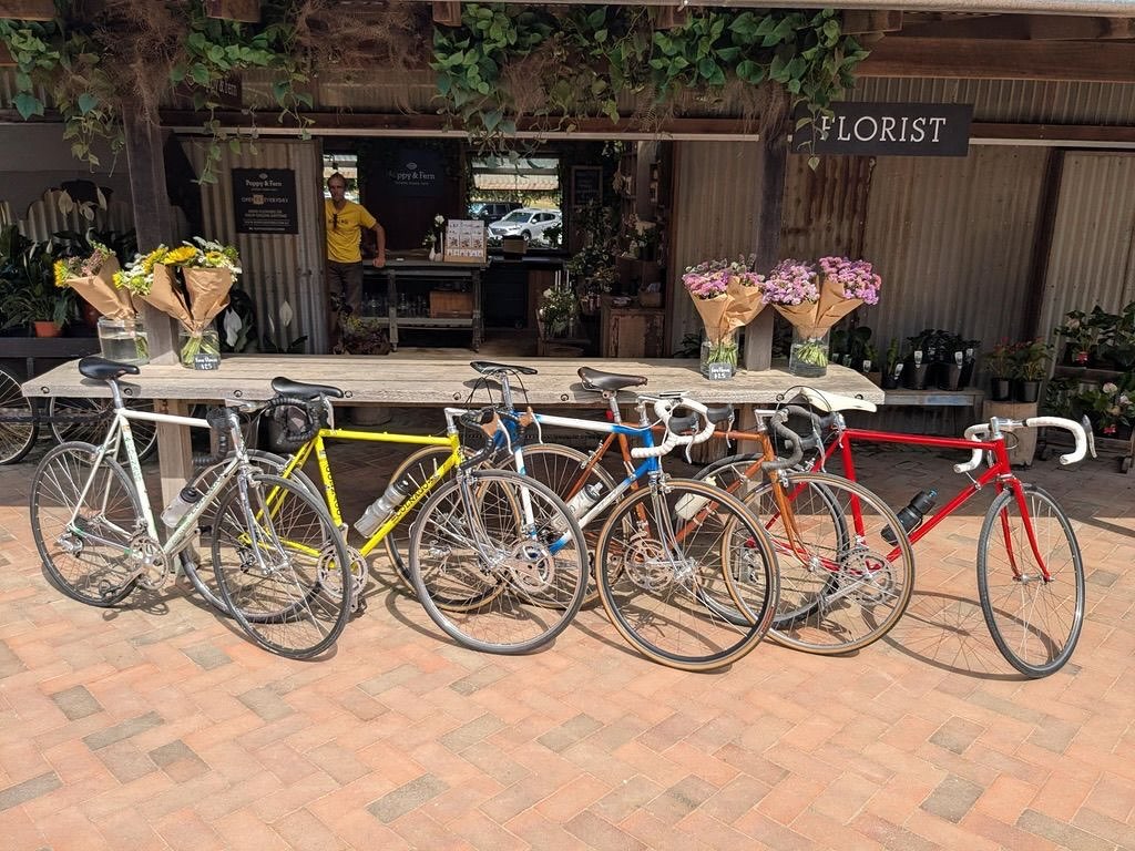 This Sunday, departing at 7:00 a.m. from Bay Grocer, our BBCC Vintage Ride will take us through the beautiful hinterland.
Everyone is welcome. Whether you’re riding a steel bike or not, just embrace and enjoy the spirit of the ride!
#stealisreal #vintageride #byronbay #jingiwalla #byronbaycycleclub #beautifulbicycle