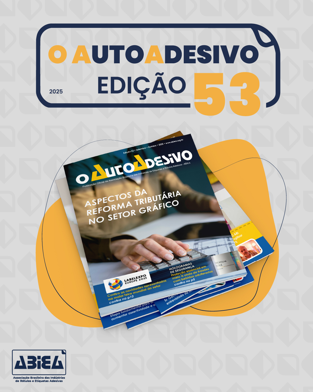A nova edição de O Autoadesivos já está no ar, trazendo uma visão aprofundada sobre os movimentos mais relevantes do setor.
NA CAPA Reforma Tributária e seus impactos diretos na indústria gráfica, analisando cenários, desafios e oportunidades para os próximos anos.
Confira também uma cobertura completa dos destaques da Labelexpo Barcelona, realizada em setembro, onde inovação, tendências tecnológicas e estratégias de mercado definiram o tom do evento.
Um artigo especial da Crown do Brasil sobre Os Avanços dos Hologramas de Segurança como ferramenta essencial no combate à falsificação de bebidas — um recurso que ganha força e amplia a responsabilidade do segmento.
Conheça os novos Associados: DUGRAF e GRÁFICA SIINGULO
Leitura indispensável para profissionais e empresas que buscam acompanhar a evolução do mercado de rótulos e etiquetas.