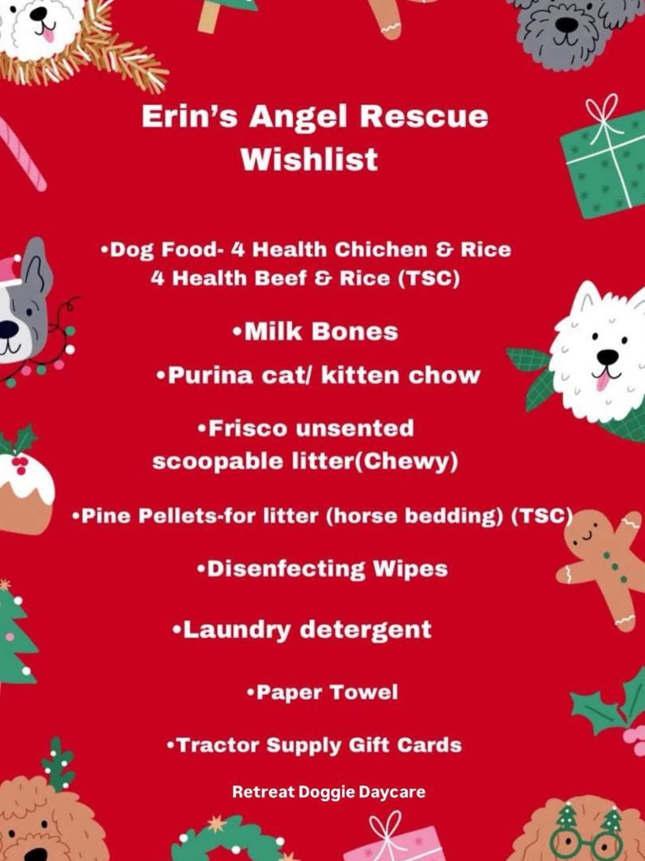 It’s the giving season 🐾❤️
Let’s not forget our fury friends that are looking for their forever homes! And donation counts and will make them purr or their tail wag!🐱🐶
Stop by ReTreat during business hours to drop off donations- monetary or physical
Happy holidays 🦃🎅🏻🎄🐾