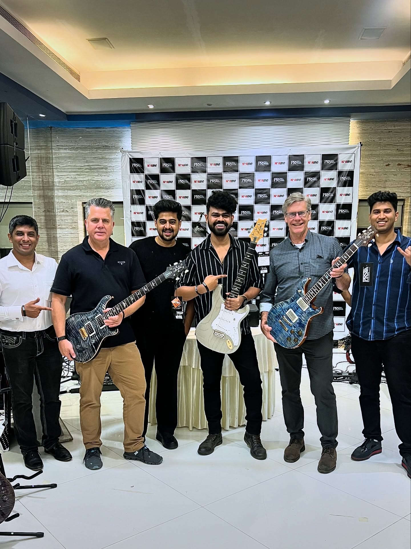 What an amazing evening with the Bhargavas family and CEO and International Sales manager of @prsguitars. Special thanks to @16thaudio ! Thanks @kumaran_dk for playing my set and killing it!
PRS has supported so much as an endorser and I am forever grateful for their kindness and trust .
#pic #pictures #show #concert #guitars #collab #endorsement #artist