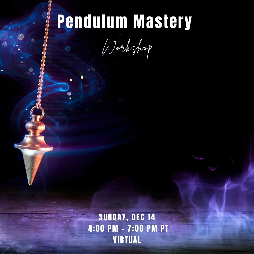 Pendulum Mastery Workshop
Sunday, December 14th
🕓 4–7 PM PT
Ready to deepen your intuitive wisdom? Join us for a transformative 3-hour workshop where you’ll learn how to confidently work with a pendulum for clarity, alignment, and energetic guidance.
🔮 In this workshop, you will learn:
• How to properly connect with your pendulum
• Techniques for accurate yes/no responses
• Clearing & charging practices
• How to use charts for deeper insight
• Methods for energetic scanning + chakra work
• Tips for building trust in your intuition
Whether you’re brand new or looking to refine your skills, this immersive session will elevate your practice and empower your inner guidance.
🌟 Reserve your spot today @ https://www.clius.org/workshops