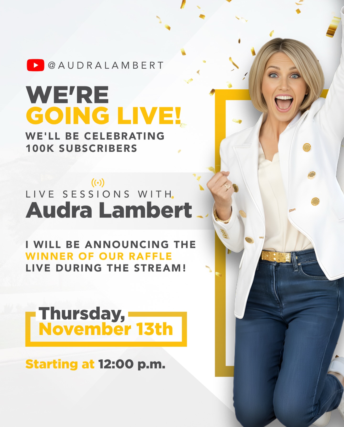🚨 We’re Going LIVE! 🚨
Join Audra Lambert on Wednesday, November 13th at 12 PM PST as she announces the Giveaway Winners! 🎉🧡
Here’s what’s up for grabs 👇
- Julia Silk Kessel @jsilkinteriors – 1 rendering or 1 mood board with consultation (Interior Designer in OC)
- Alice Lane Home Collection – Luxury Vase
- Amazon Storefront Items – 2 lucky winners!
Come hang out, ask her anything, and let’s have some fun together!
📅 Set your calendars and alarms! You don’t want to miss this one!
#Giveaway #InteriorDesign #AliceLaneHome #JuliaSilkKessel #AmazonFinds #RealEstateLife #HomeDesign #LambertGroupHomes #AudraLambertLive