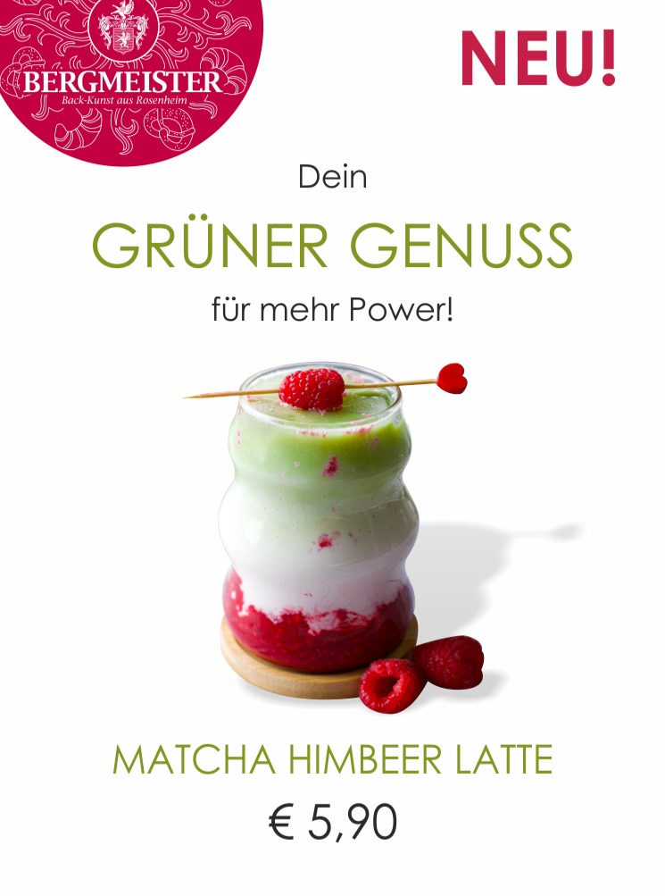 🌟 Neu im Café: unser Matcha-Himbeer-Latte! 🍵❤️
Stell dir vor: cremiger, leicht herber Matcha trifft auf die fruchtige Süße saftiger Himbeeren. Ein Geschmackserlebnis, das frisch und belebend ist! 😍✨
Nicht nur ein Fest für die Sinne, sondern auch ein wahres Power-Getränk! Der Matcha gibt dir einen sanften Energieschub, während die Himbeeren voller Antioxidantien stecken. 🥤💪
Wenn du auf der Suche nach etwas Neuem bist, das sowohl deinen Gaumen als auch deine Seele verwöhnt, dann ist dieser Latte ein absolutes Muss! Komm vorbei und probiere ihn! 🍇☕️
#rosenheim #bergmeister #cafebergmeister #MatchaHimbeerLatte #MustTry #leckerundgesund