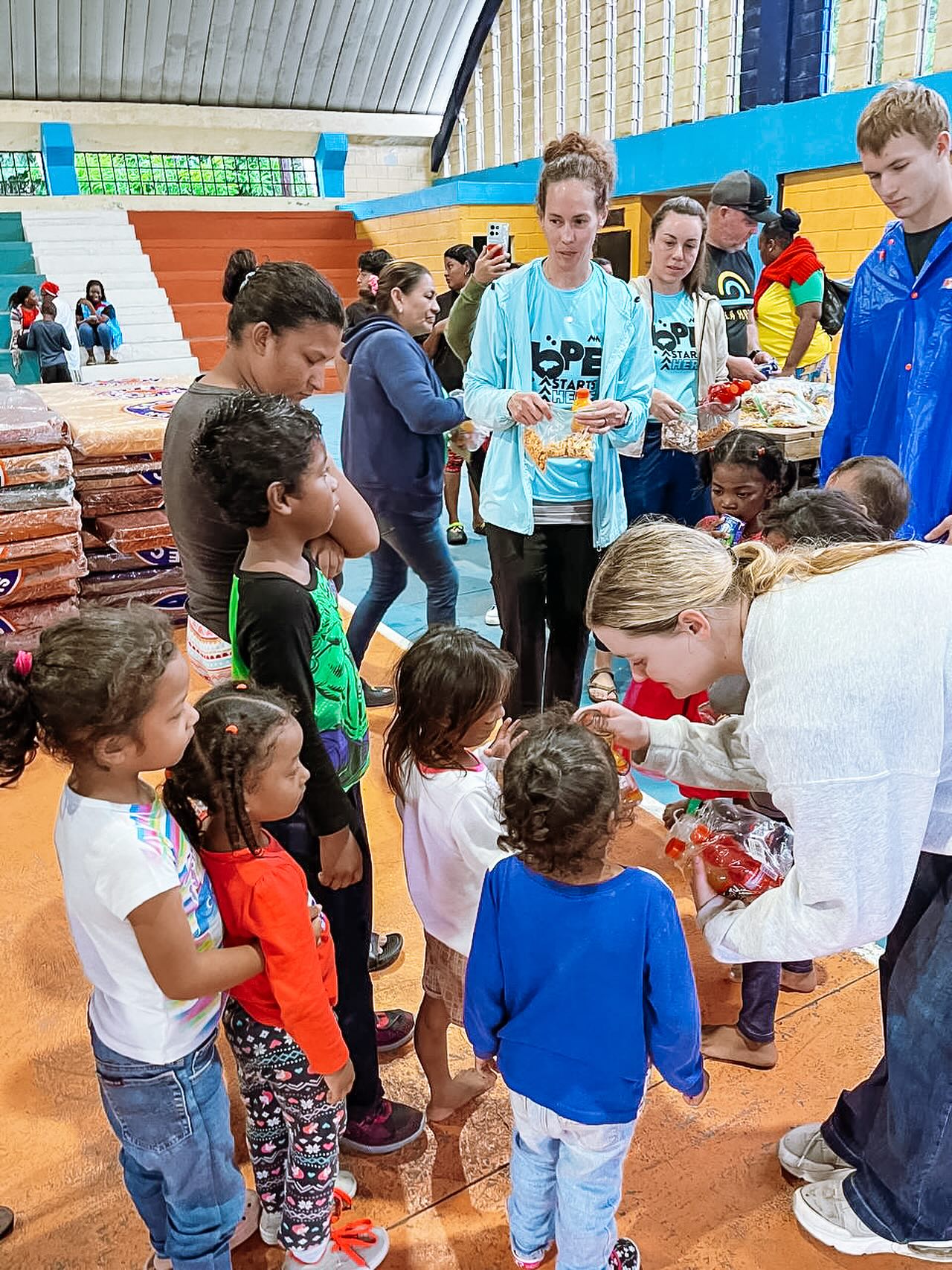 This week we have a team on ground and it has rained a lot! With over 15 inches of rain, many of the programs and plans we had made have been disrupted, but this team has never skipped a beat and continue to work and serve in any way possible. Yesterday they were able to visit shelters and give out snacks and supplies to families that have been displaced because of rising flood waters. They were also able to visit a very vulnerable area and provide plastic tarps for families to help prevent the rain from coming in to their makeshift houses. We are so grateful for the flexibility and the love this team has extended day after day.