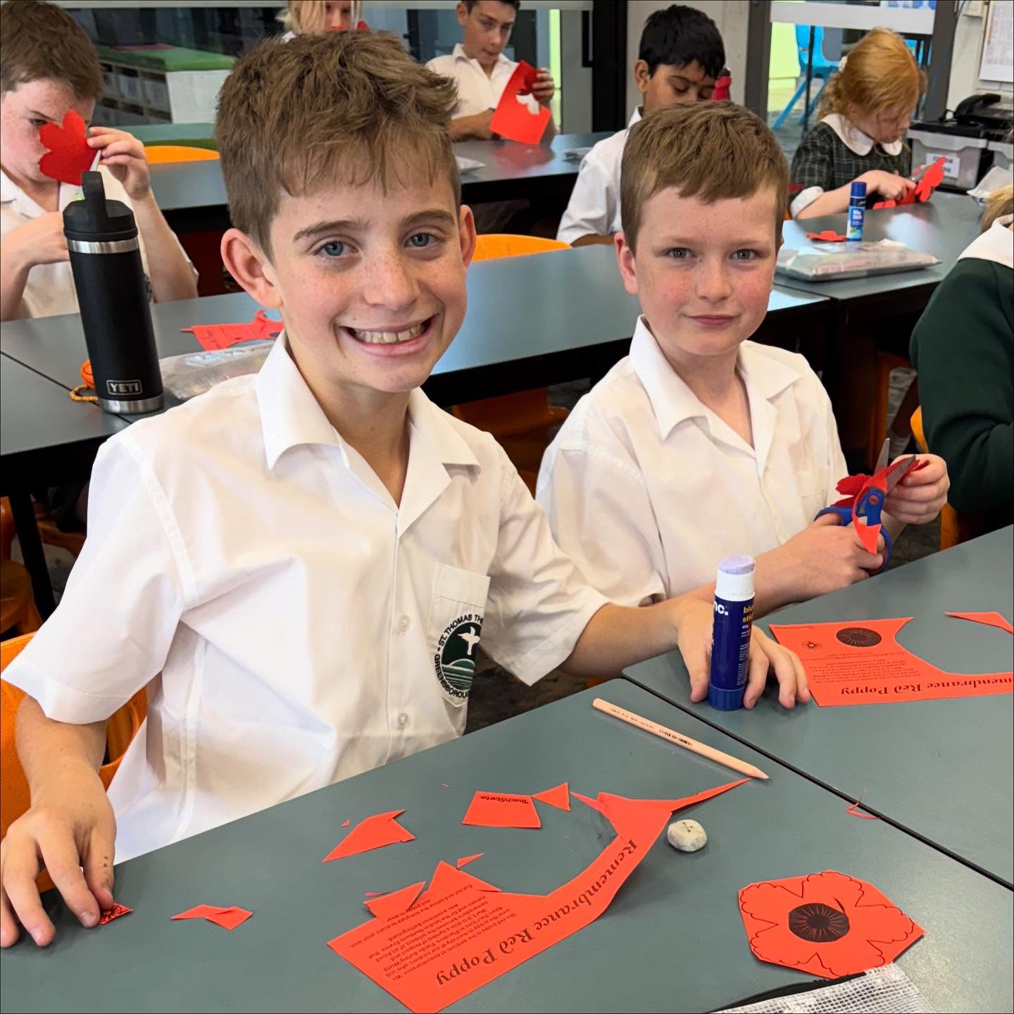 Our Grade 3/4 students spent time last week learning about the significance of Remembrance Day and creating their own poppies to honour the brave men and women who have served our country.